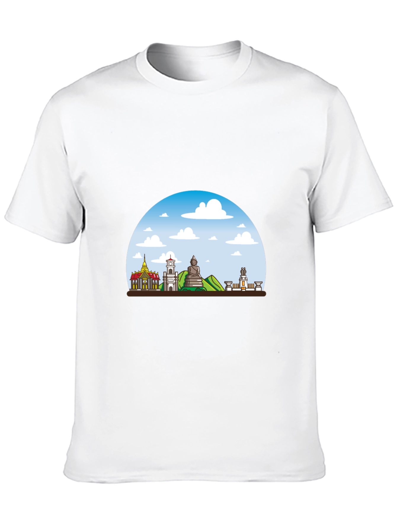 Chiang Mai Thailand T-Shirt Black Crew Neck Graphic Tee