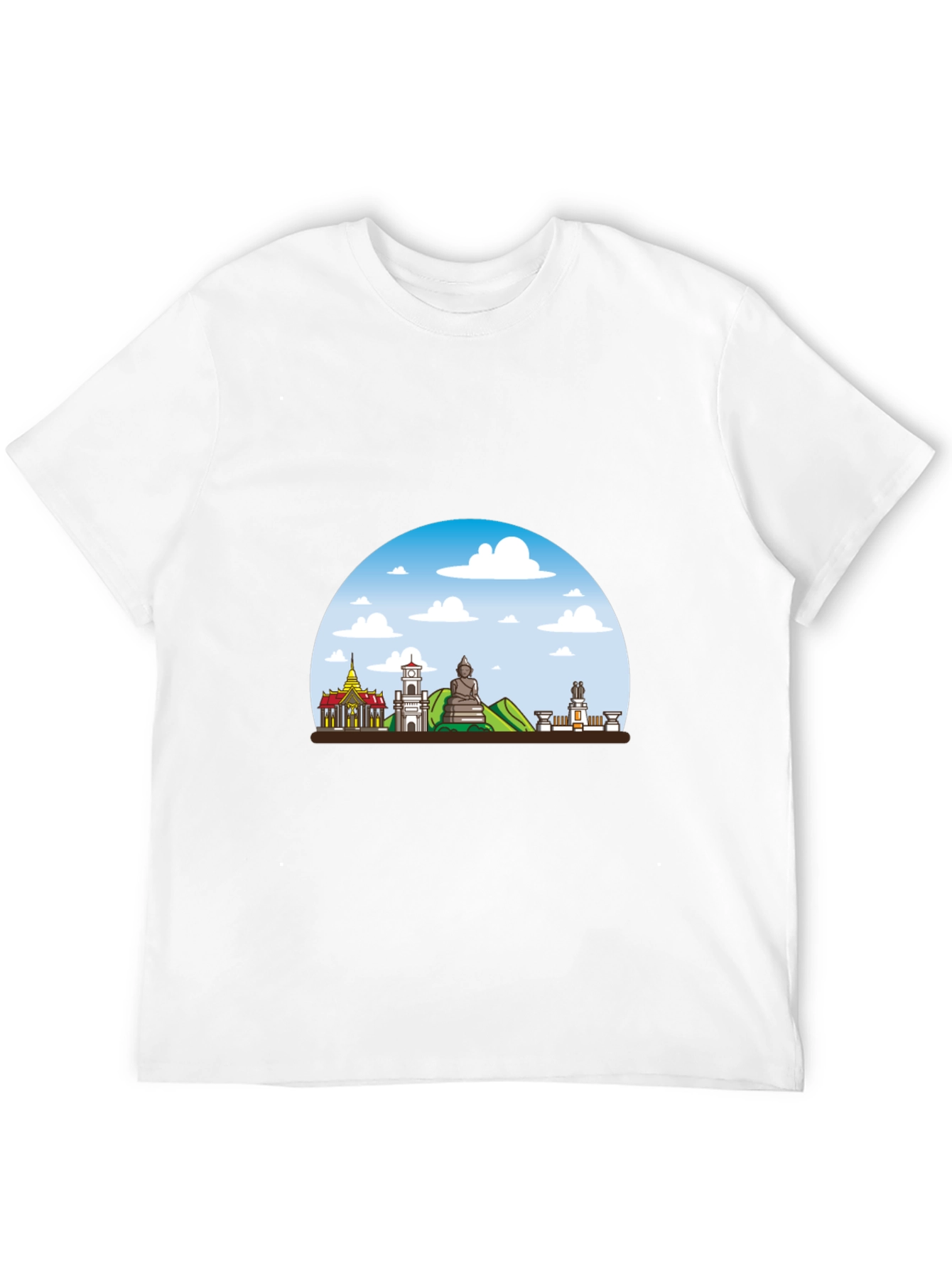 Chiang Mai Thailand T-Shirt Black Crew Neck Graphic Tee