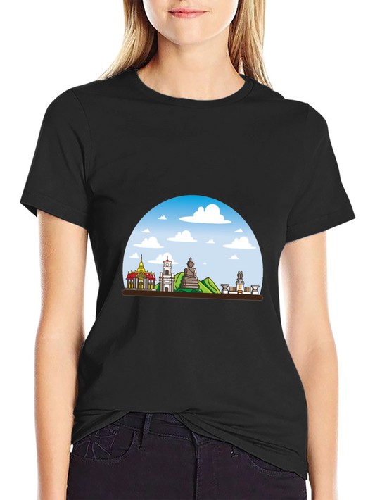 Chiang Mai Thailand T-Shirt Black Crew Neck Graphic Tee