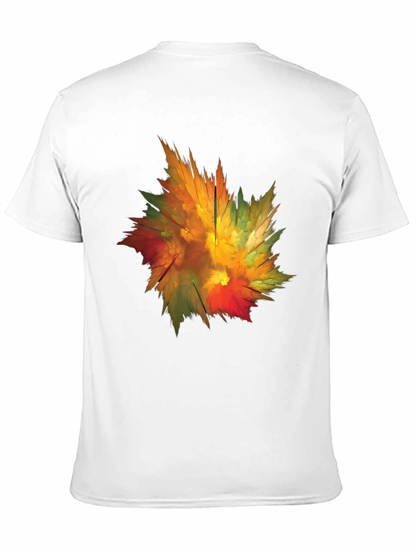 Abstract Autumn Leaf Graphic T-Shirt