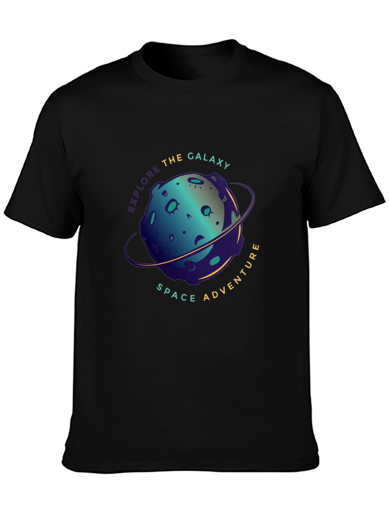 Explore the Galaxy Space Adventure Black T-Shirt