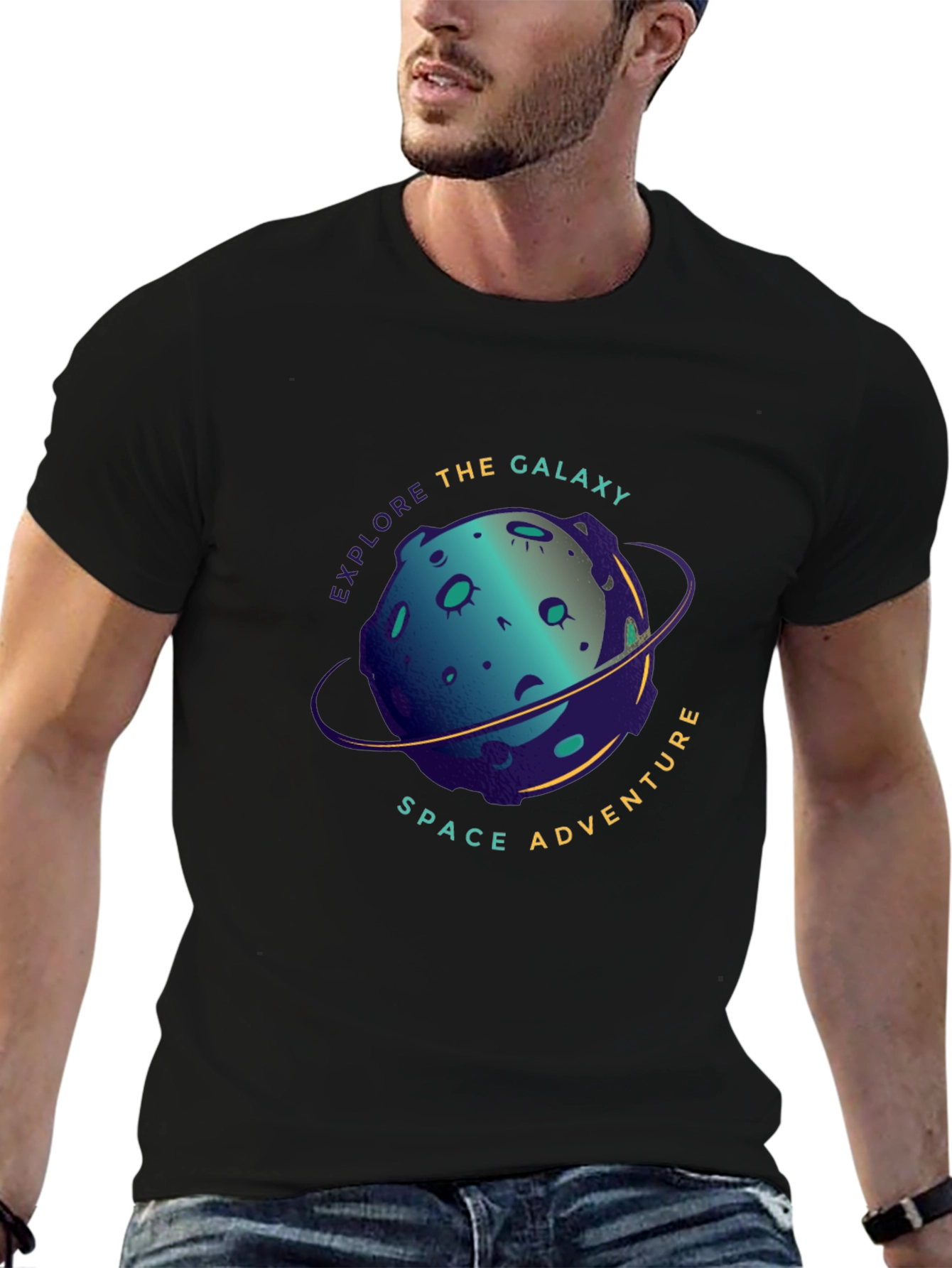 Explore the Galaxy Space Adventure Black T-Shirt