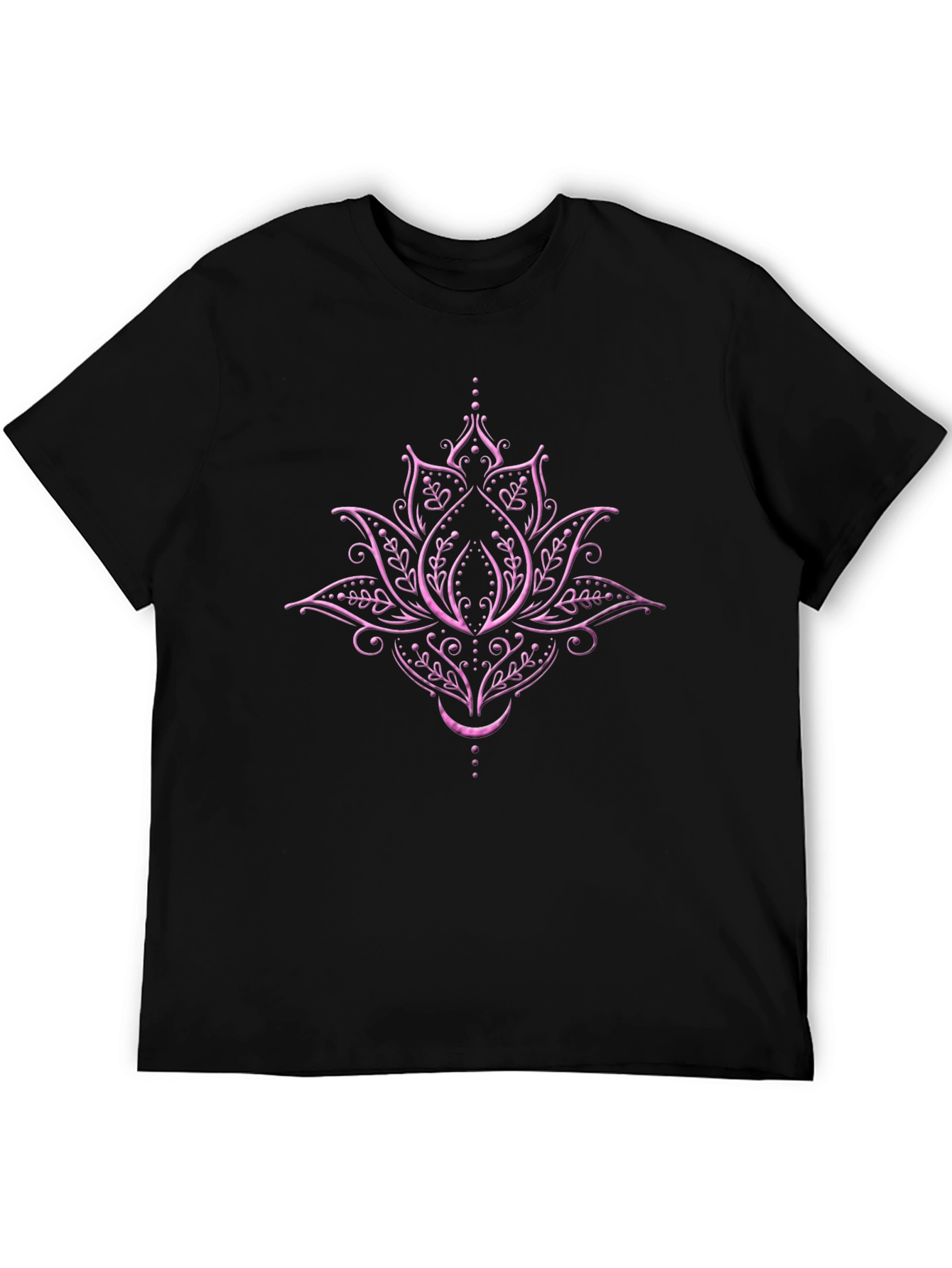 Lotus Blossom Graphic Tee - Black