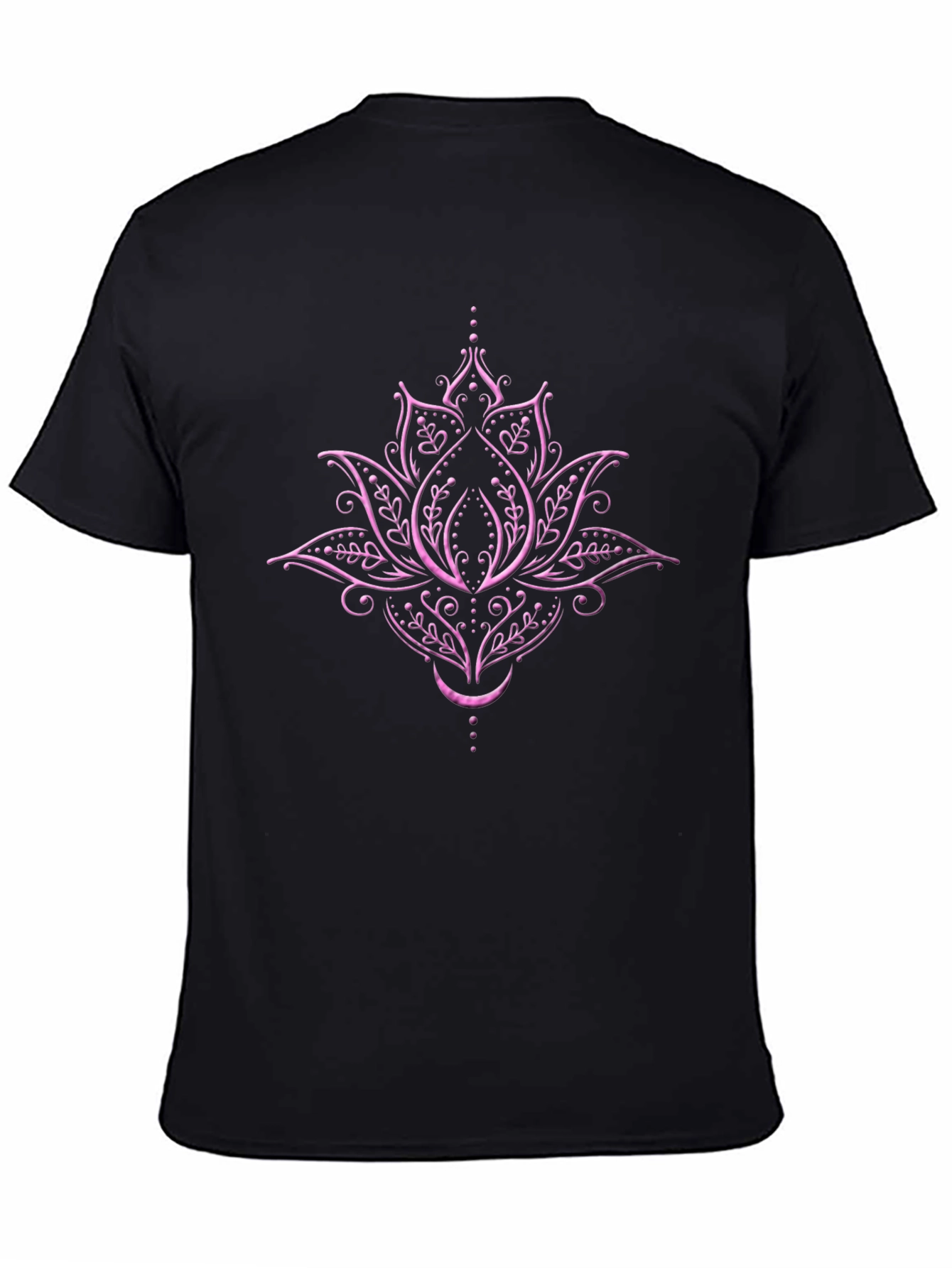 Lotus Blossom Graphic Tee - Black