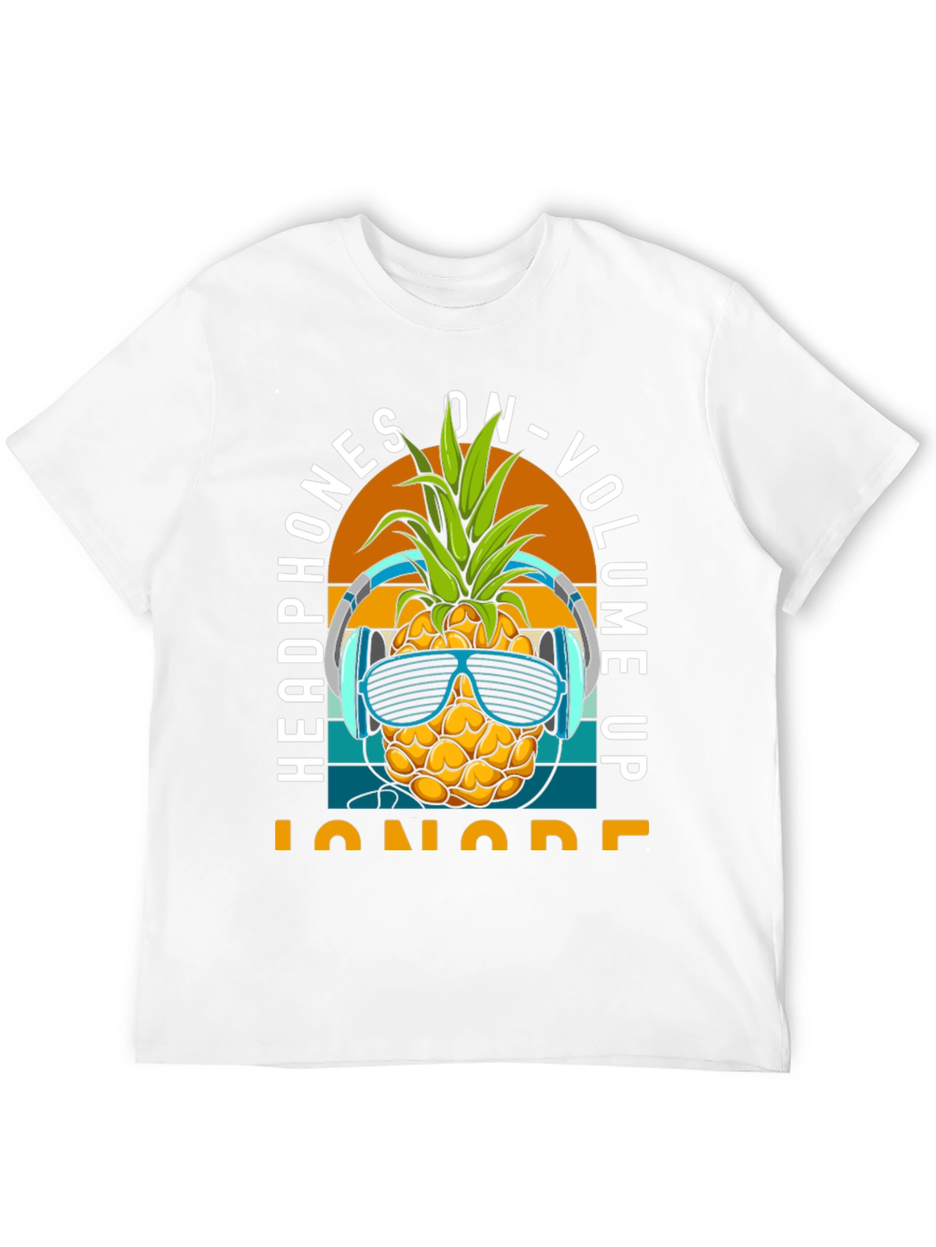 Headphones On Pineapple T-Shirt