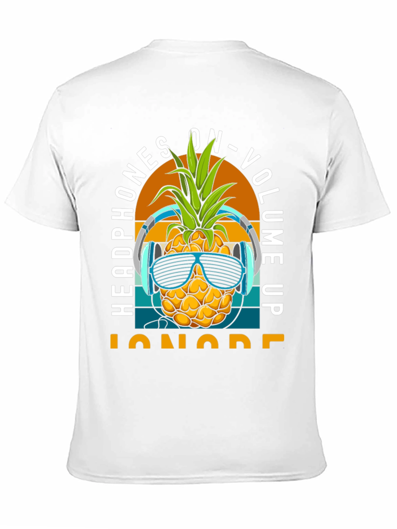 Headphones On Pineapple T-Shirt