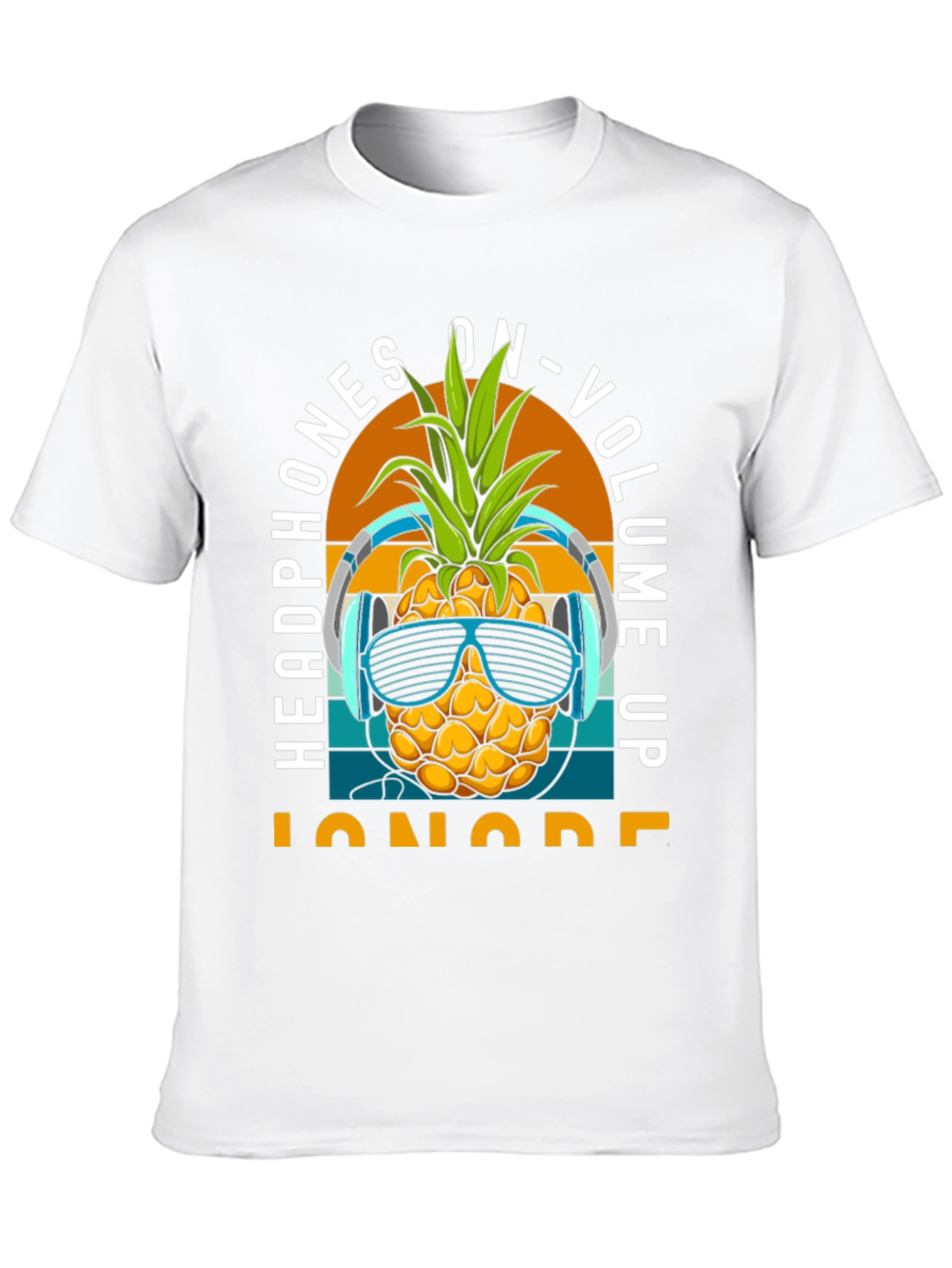 Headphones On Pineapple T-Shirt
