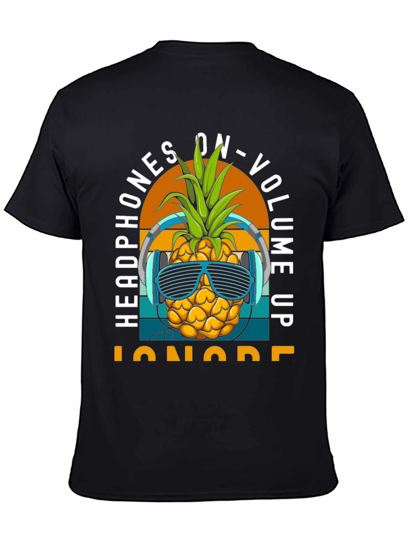 Headphones On Pineapple T-Shirt