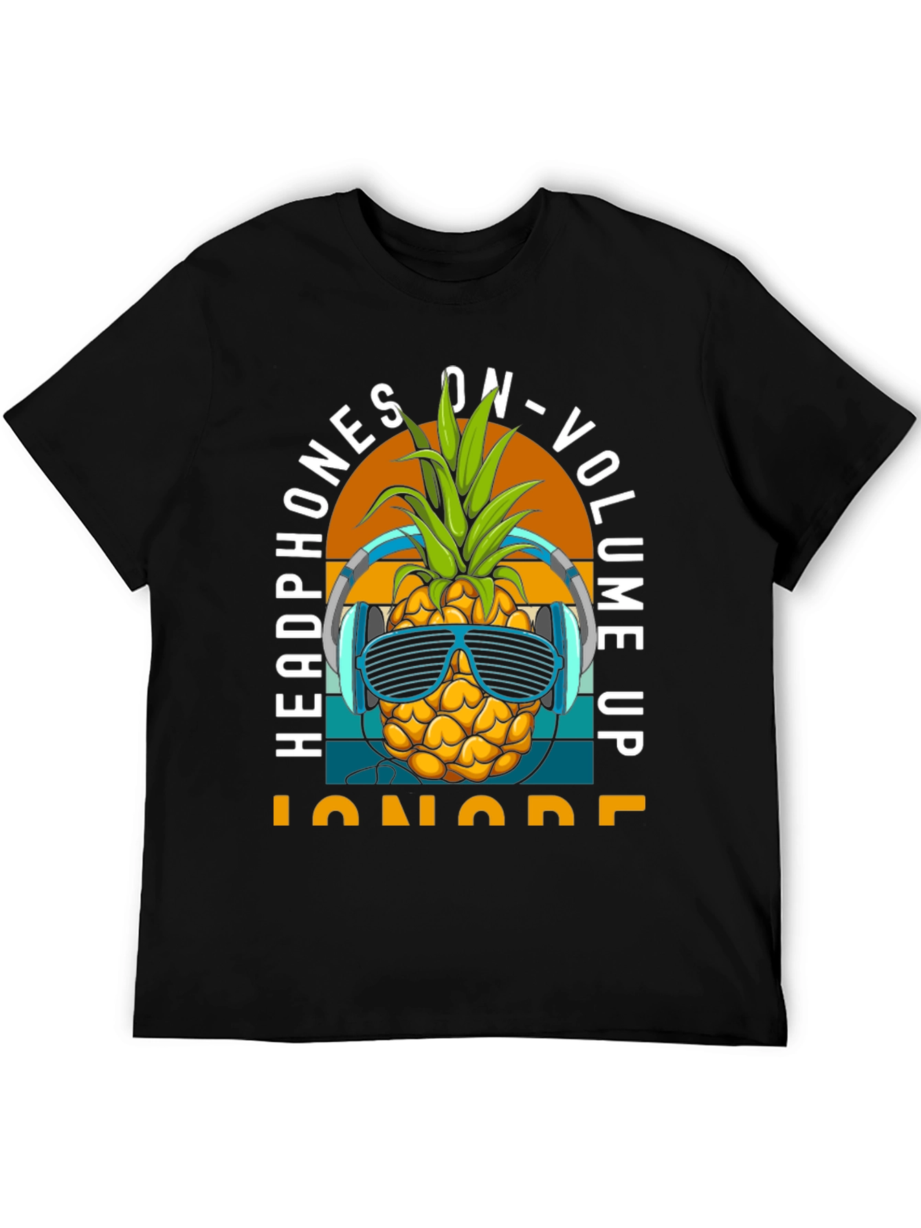Headphones On Pineapple T-Shirt
