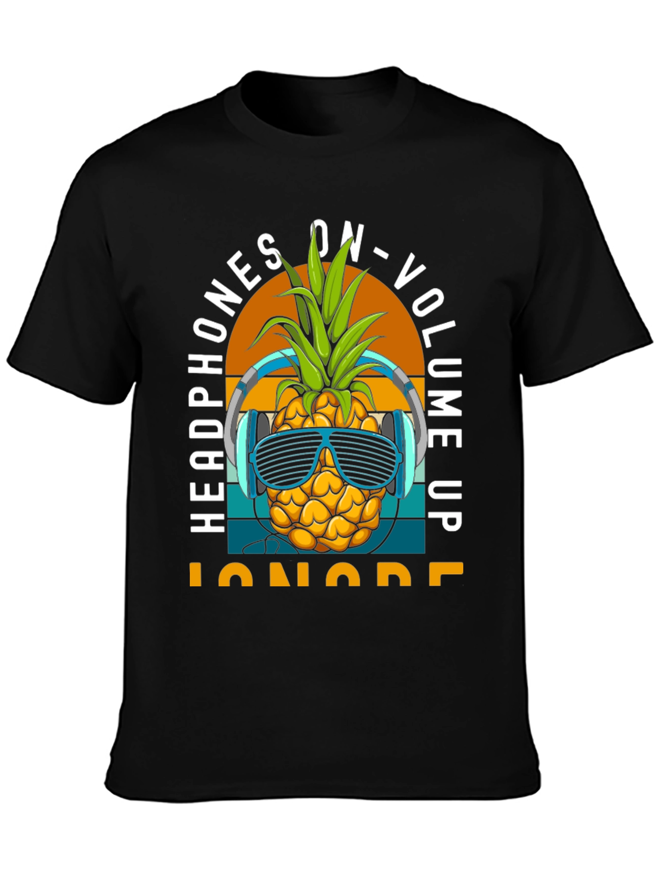 Headphones On Pineapple T-Shirt