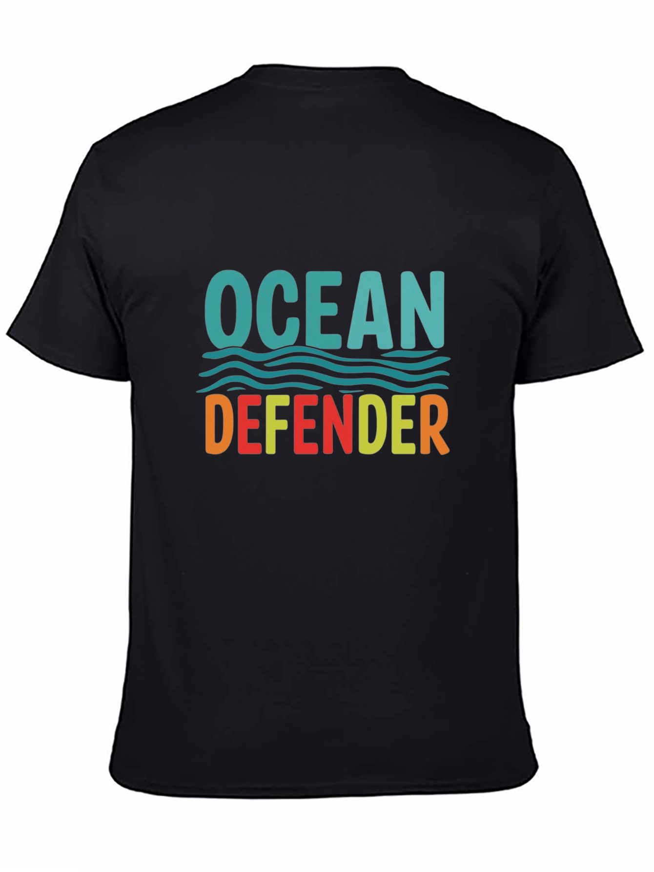 Ocean Defender Graphic Tee - Black Crewneck