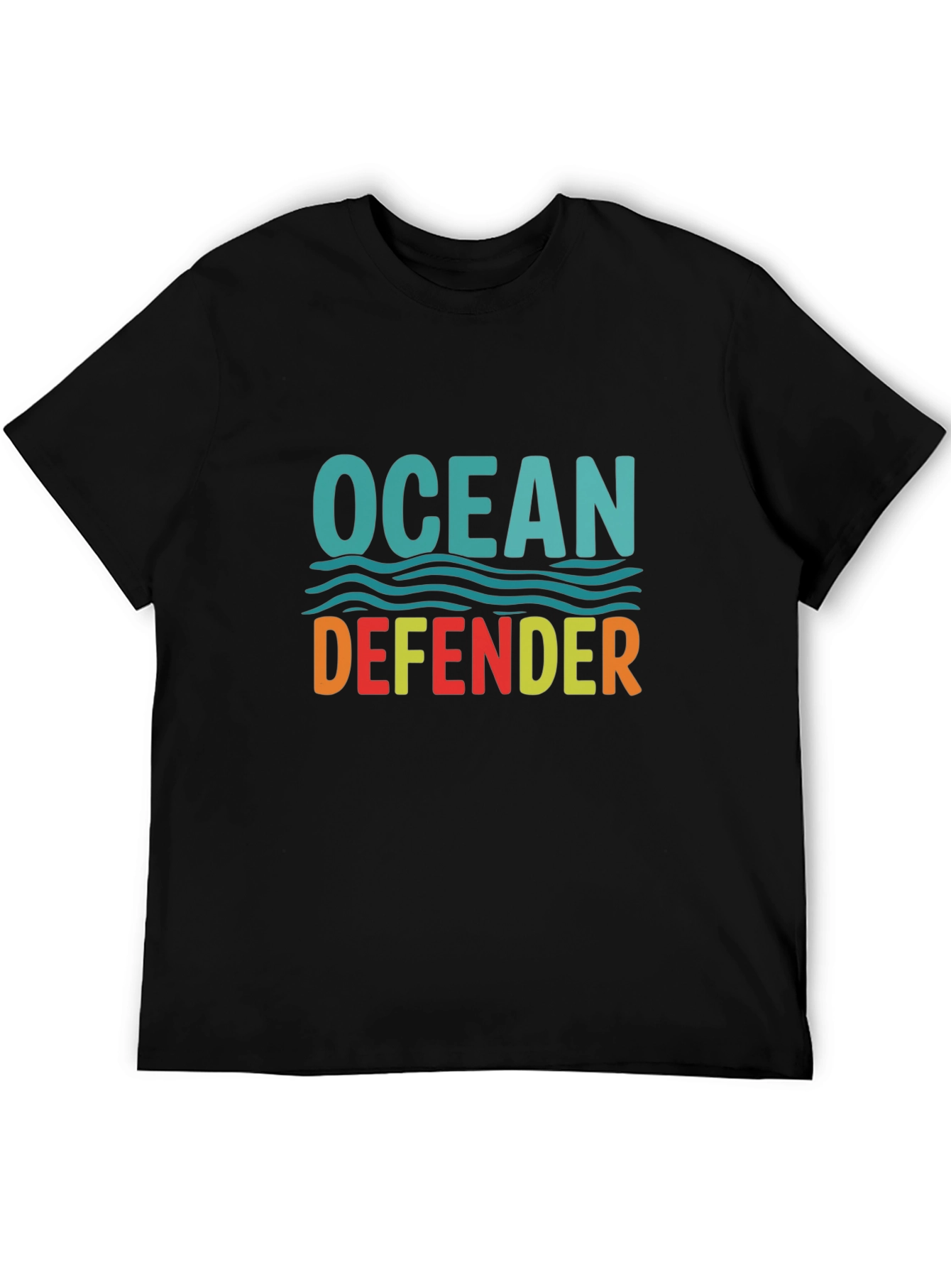 Ocean Defender Graphic Tee - Black Crewneck