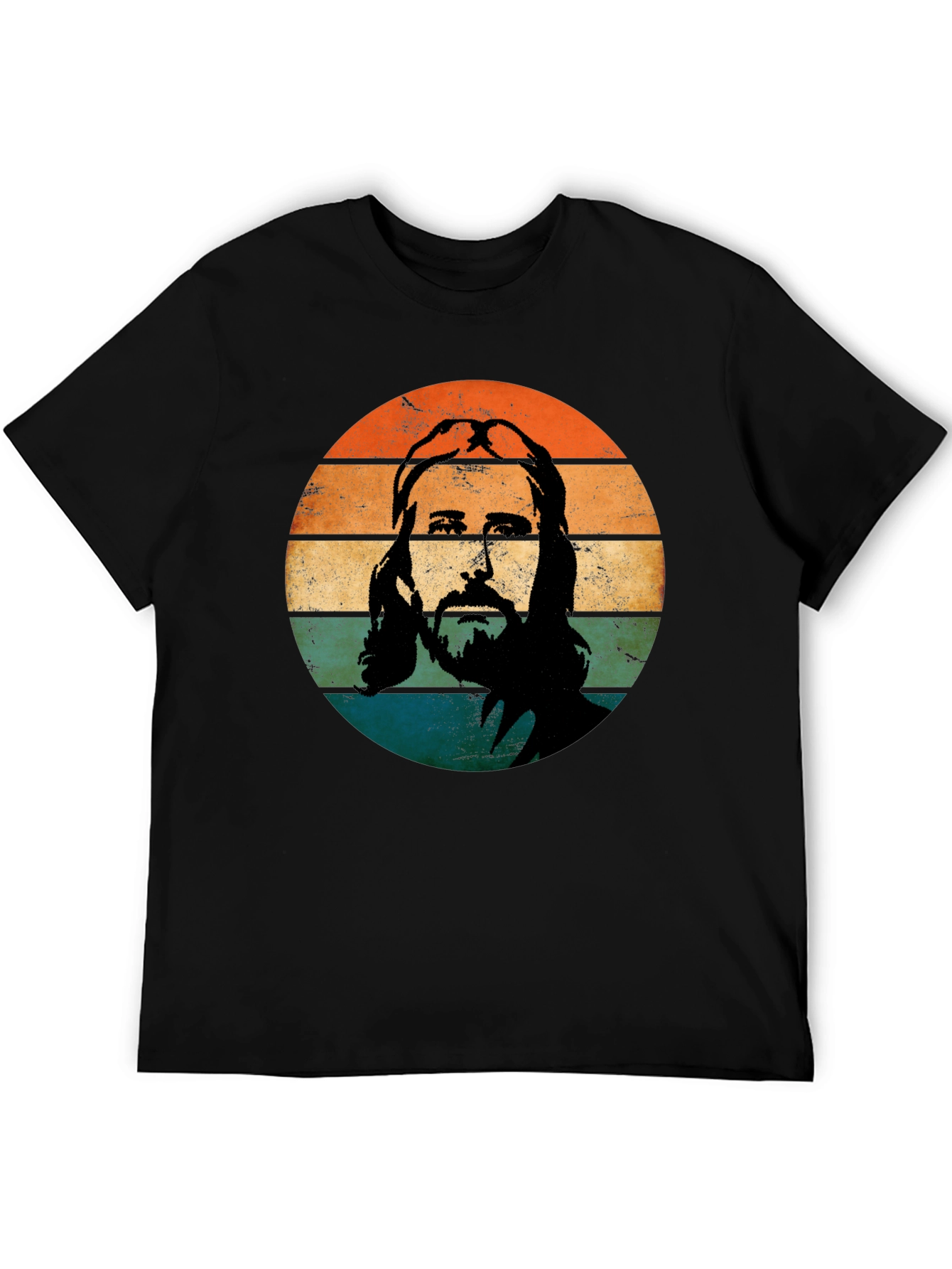 Retro Jesus Graphic Tee - Black