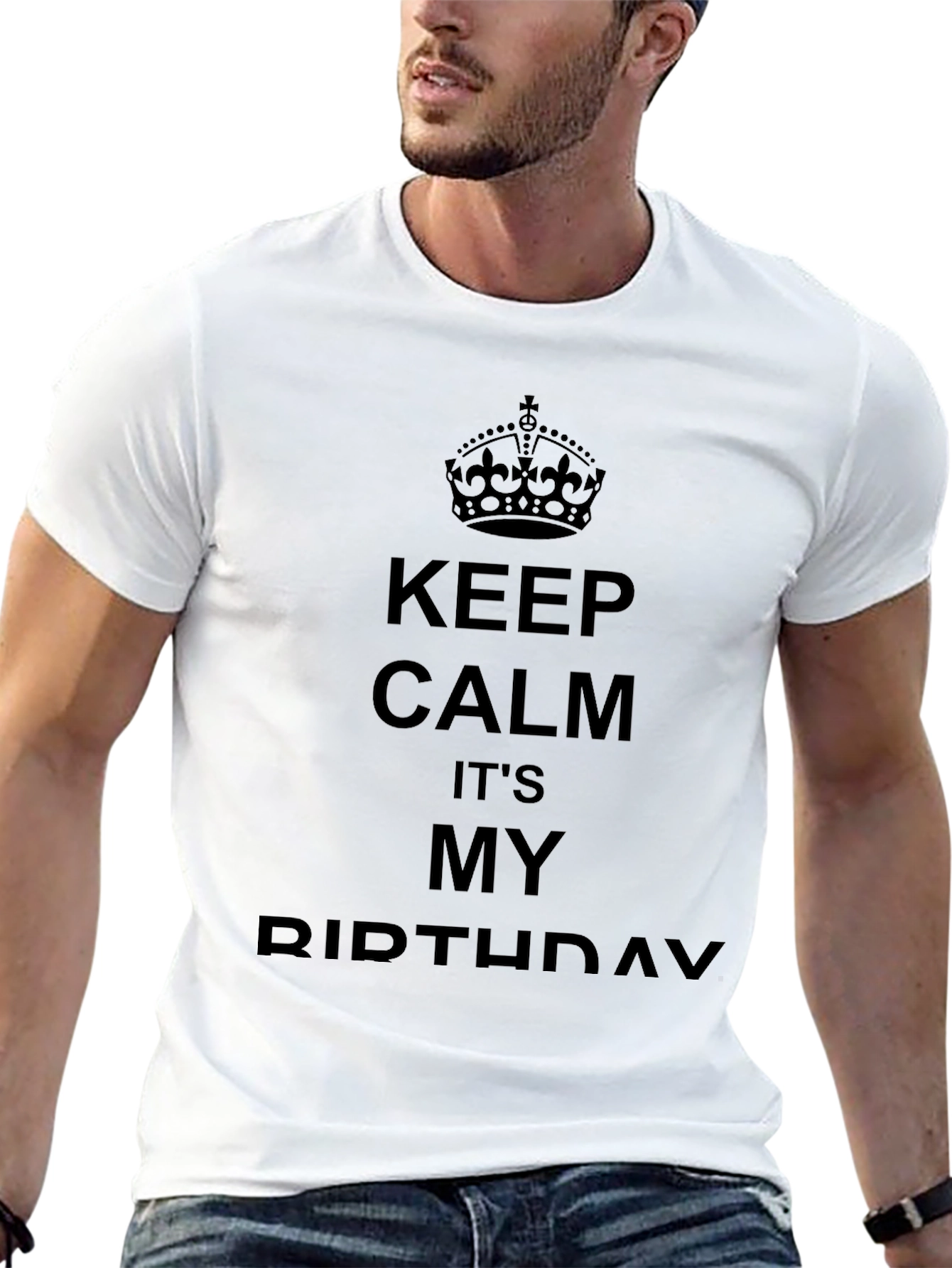 Keep Calm Its My Birthday Black T-Shirt
