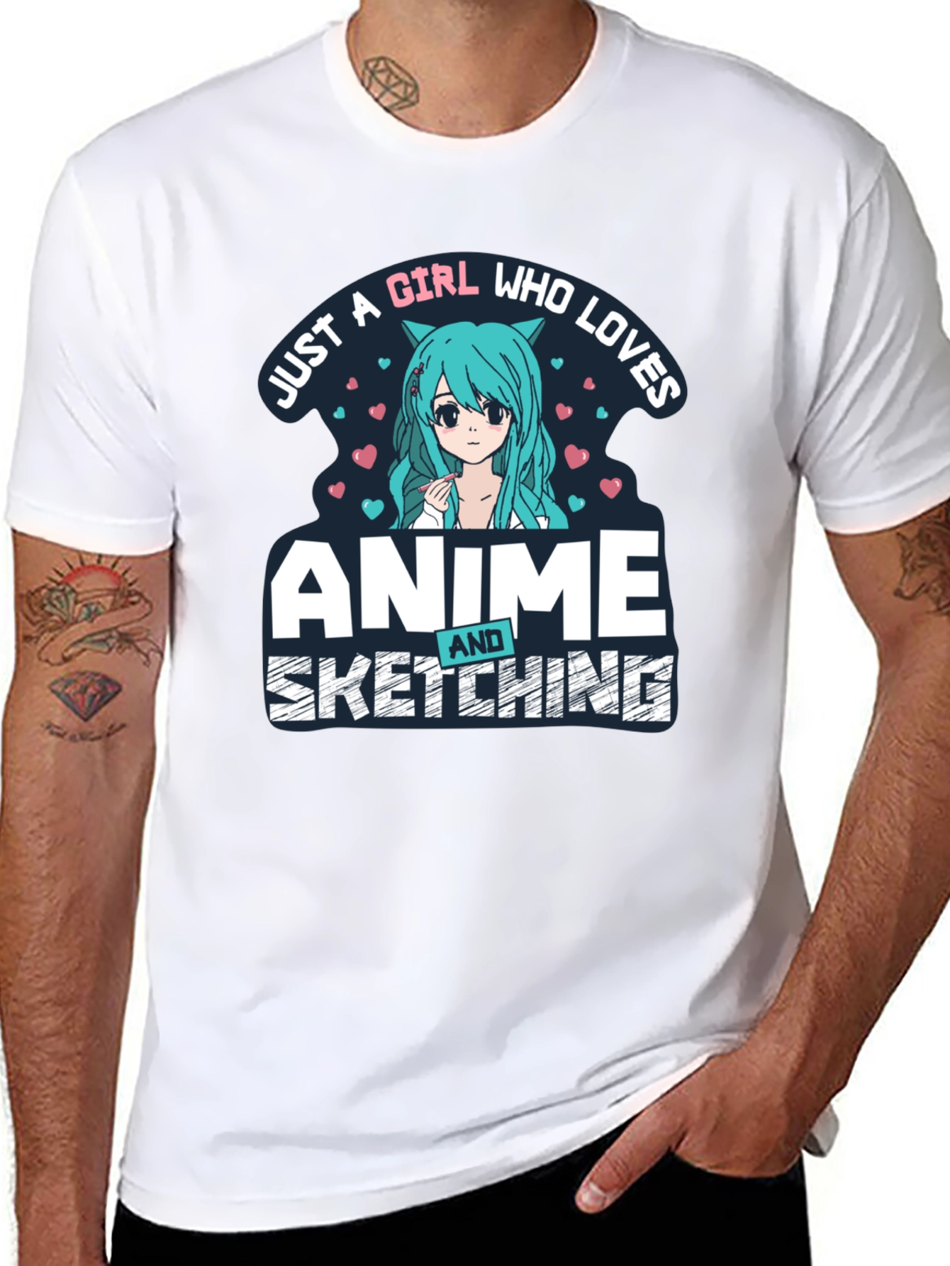 Anime & Sketching Girl T-Shirt