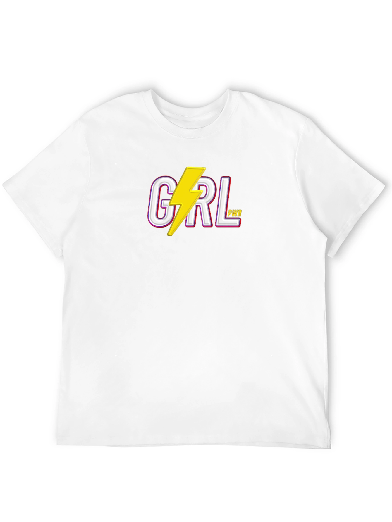 Girl Power Lightning Bolt Graphic Tee - Black
