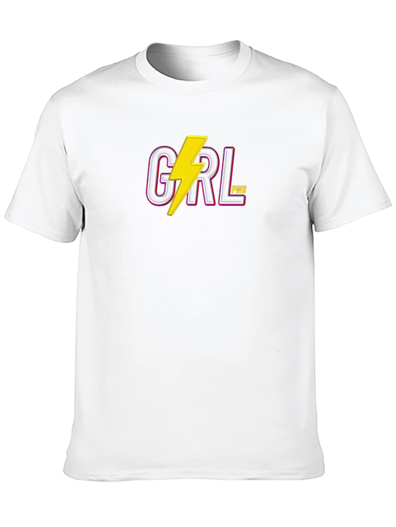 Girl Power Lightning Bolt Graphic Tee - Black
