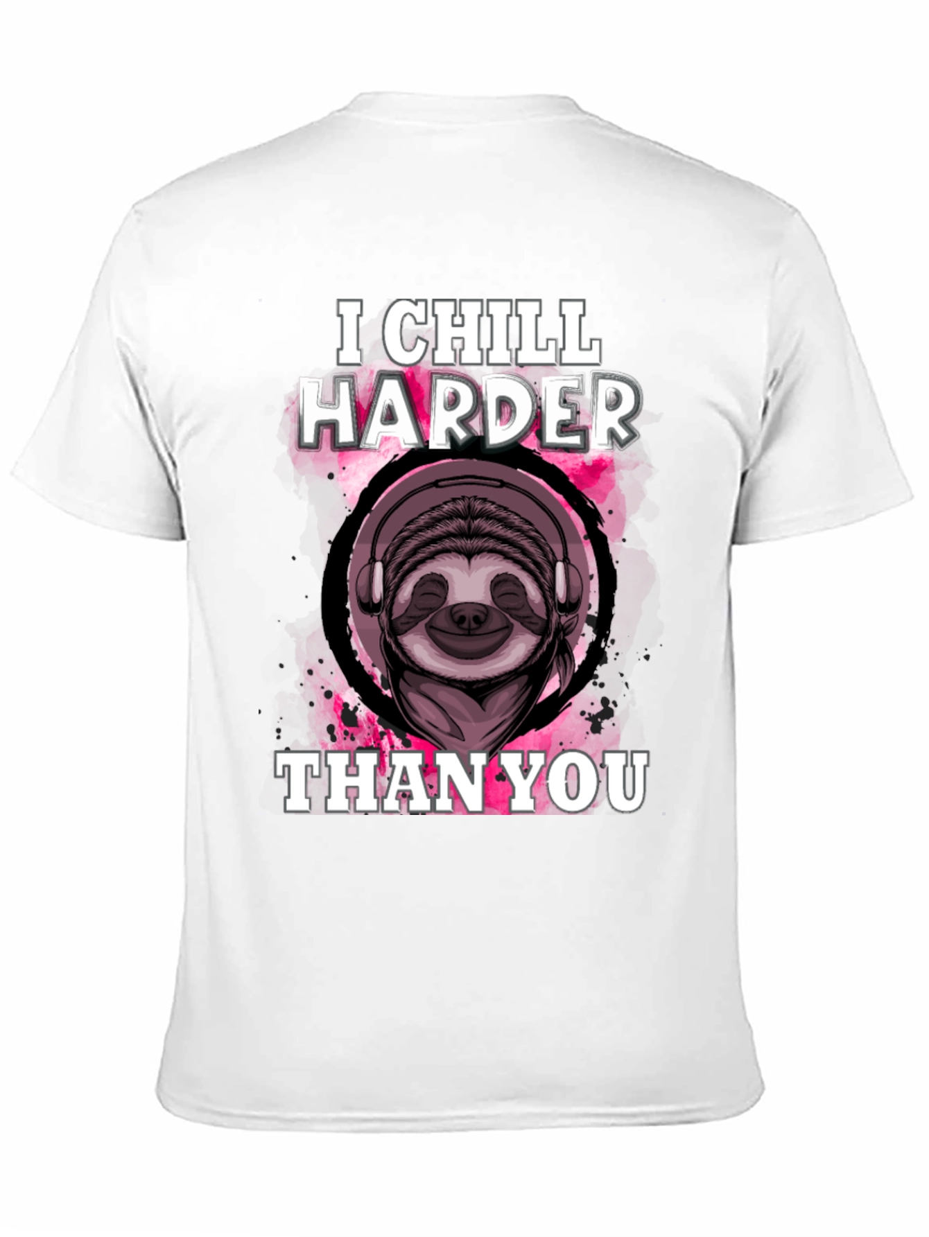 Chill Harder Sloth Graphic Tee - Relaxed Comfort