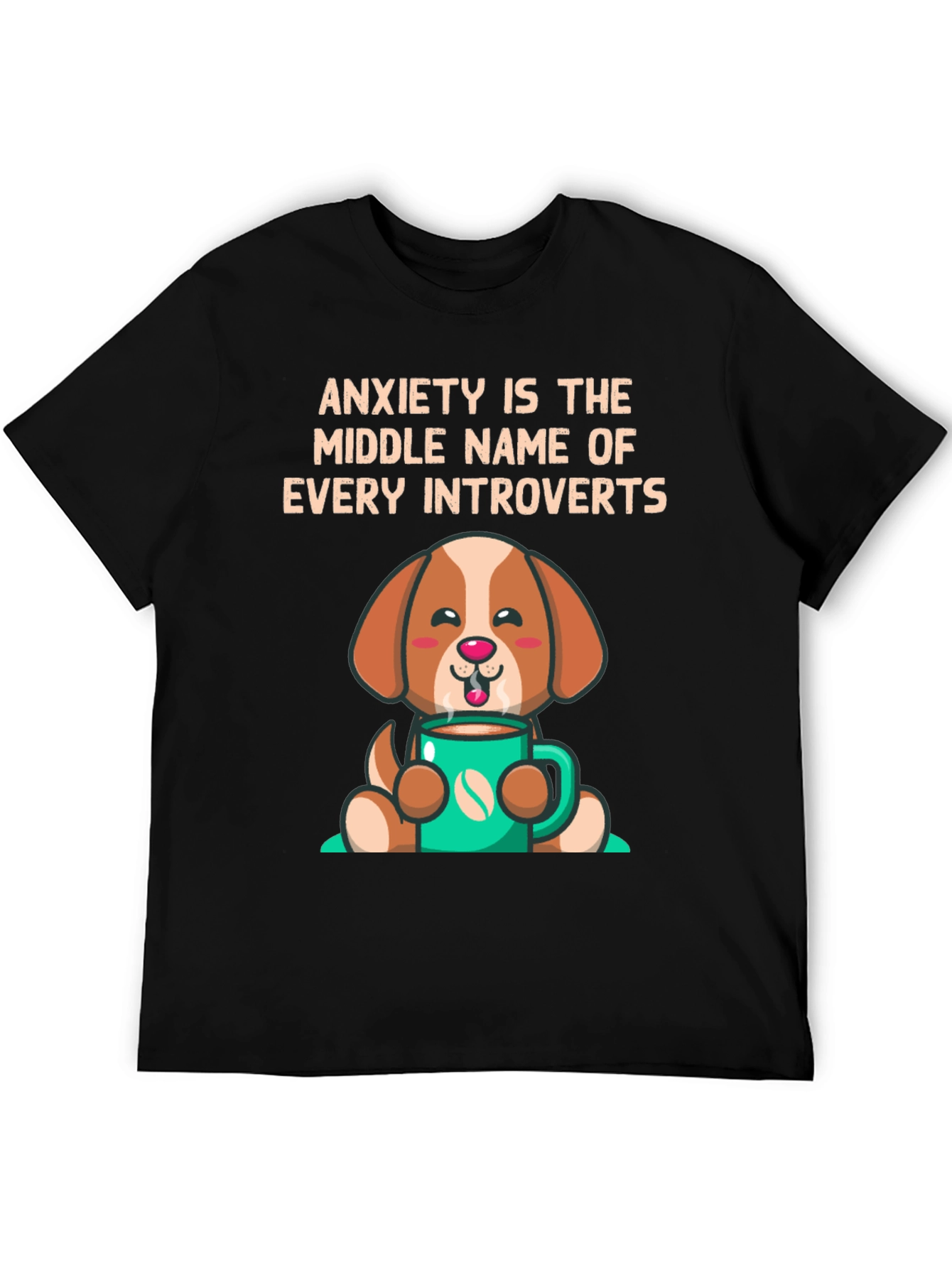 Anxiety Introvert Dog Graphic T-Shirt