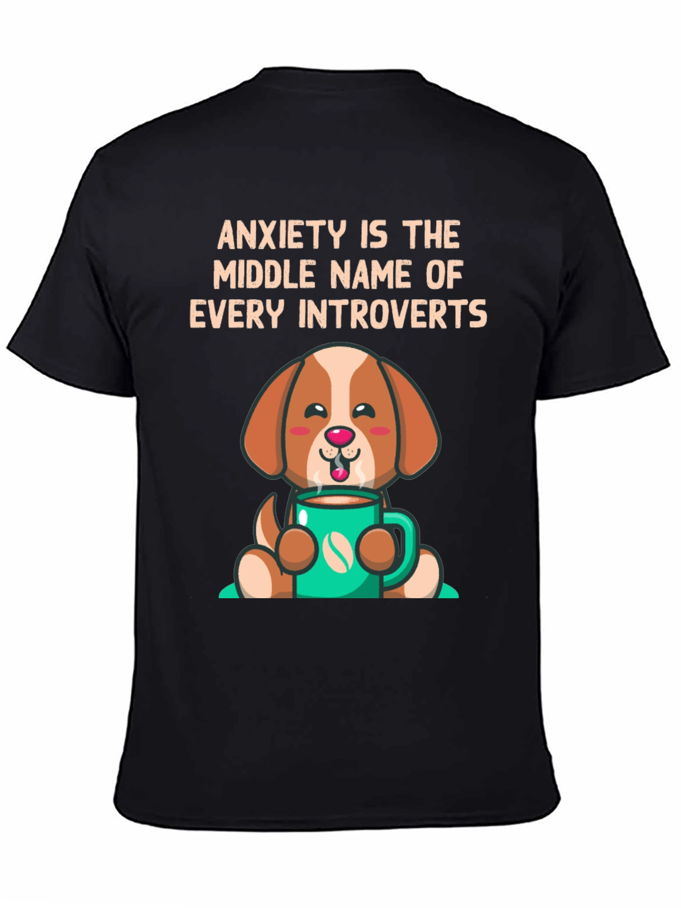 Anxiety Introvert Dog Graphic T-Shirt