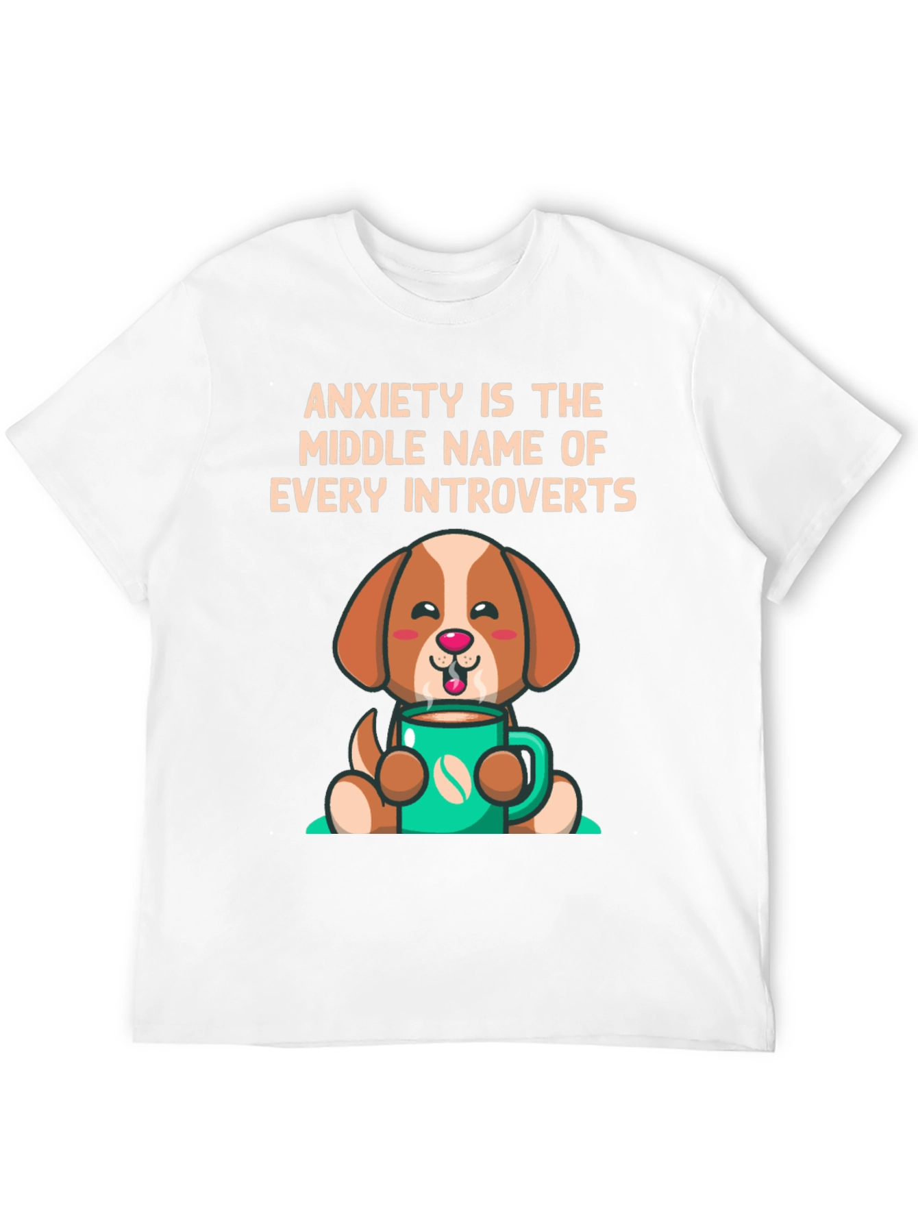 Anxiety Introvert Dog Graphic T-Shirt