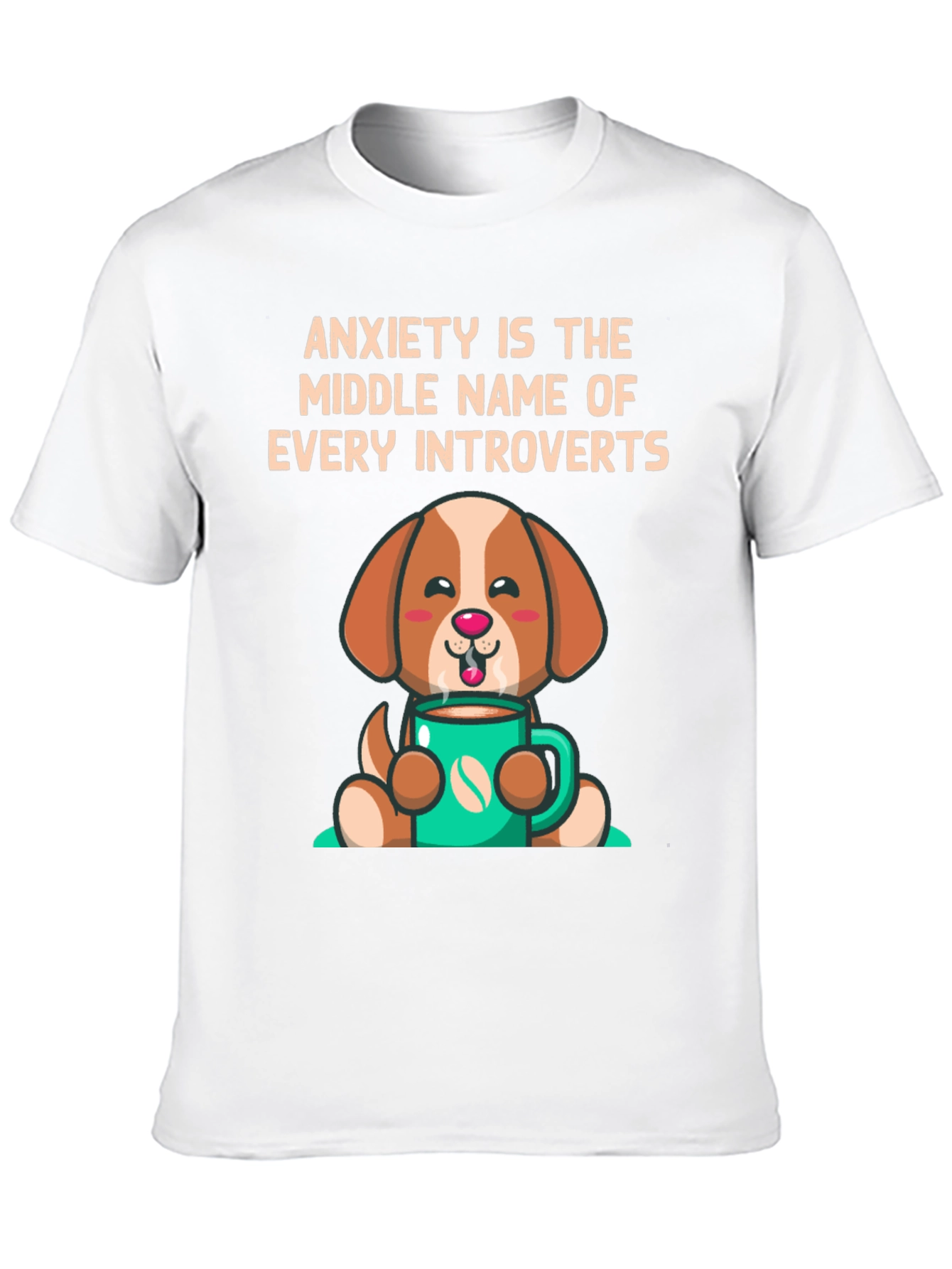 Anxiety Introvert Dog Graphic T-Shirt