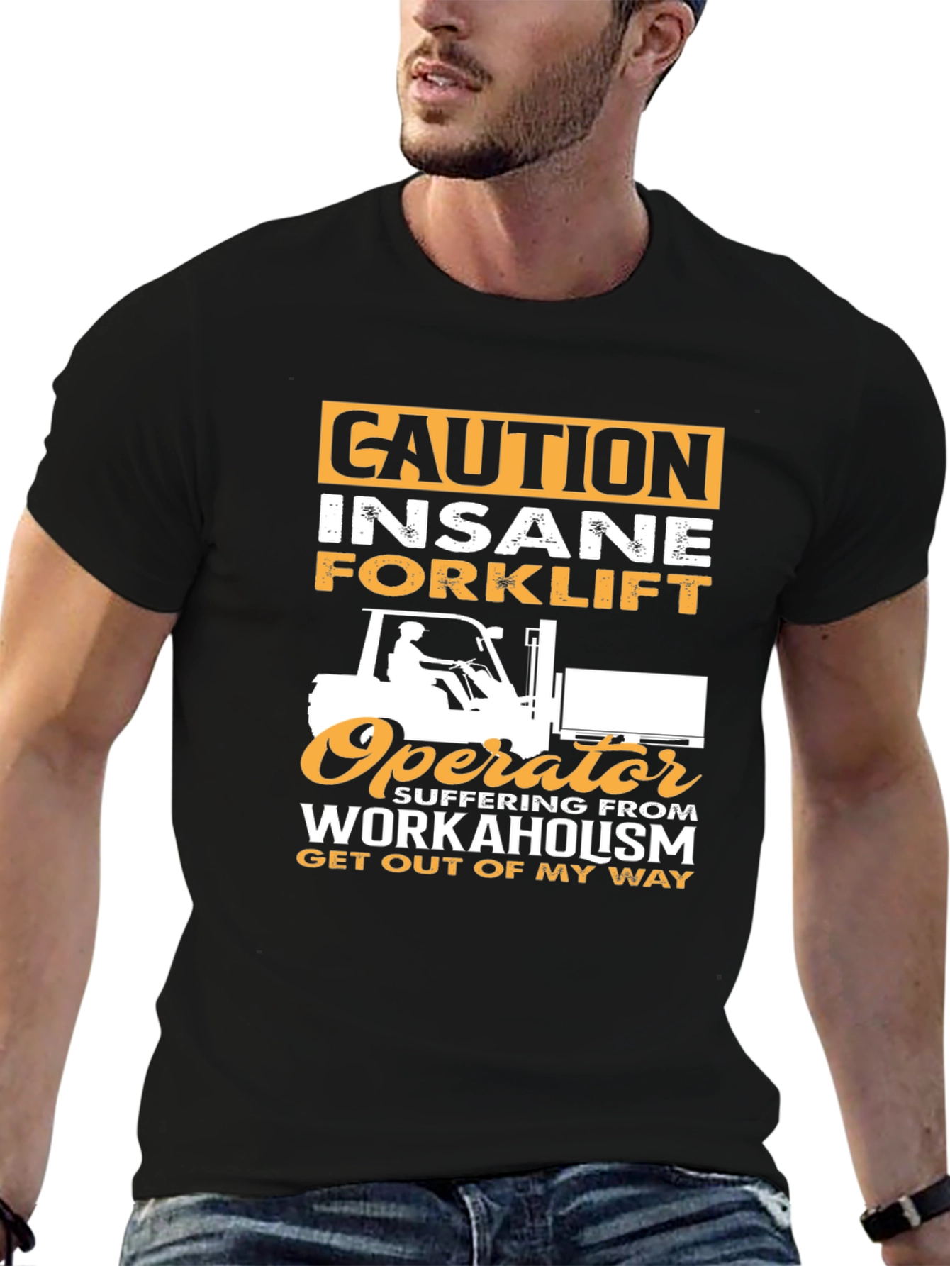Caution Insane Forklift Operator Graphic Tee