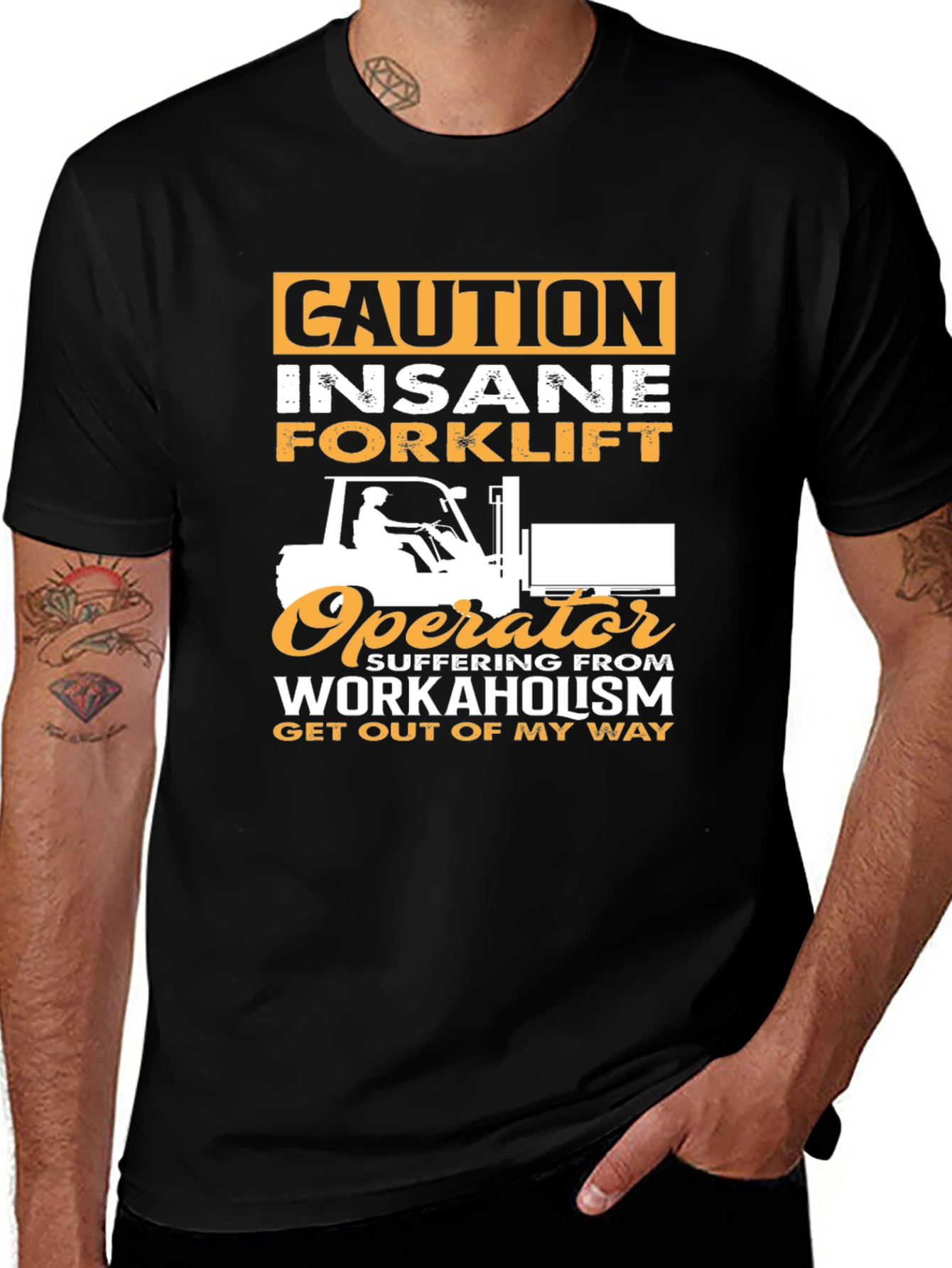 Caution Insane Forklift Operator Graphic Tee