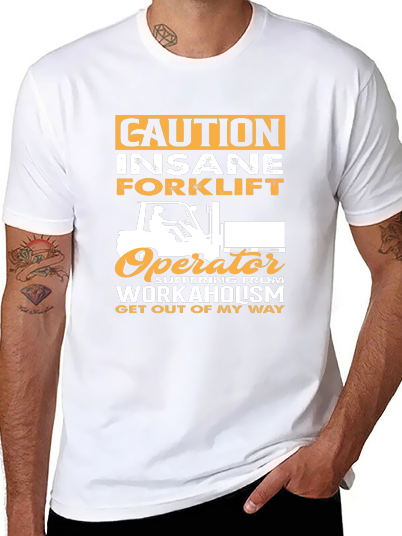 Caution Insane Forklift Operator Graphic Tee