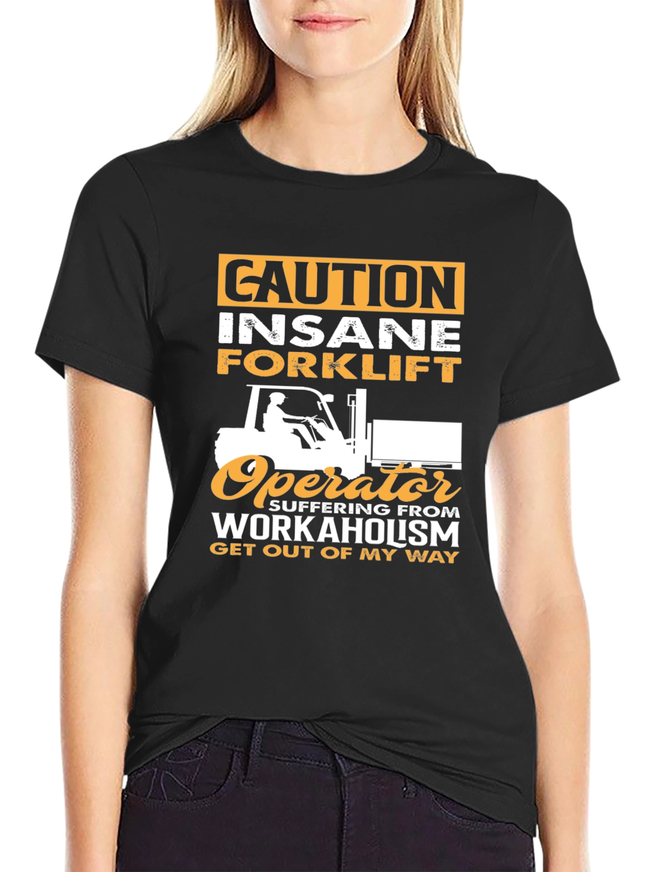 Caution Insane Forklift Operator Graphic Tee