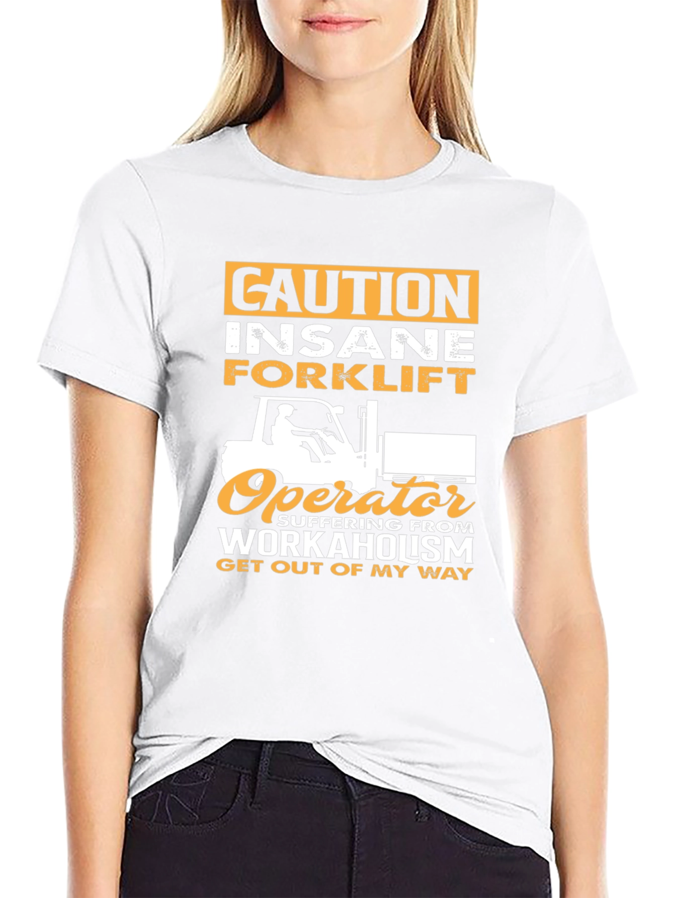 Caution Insane Forklift Operator Graphic Tee