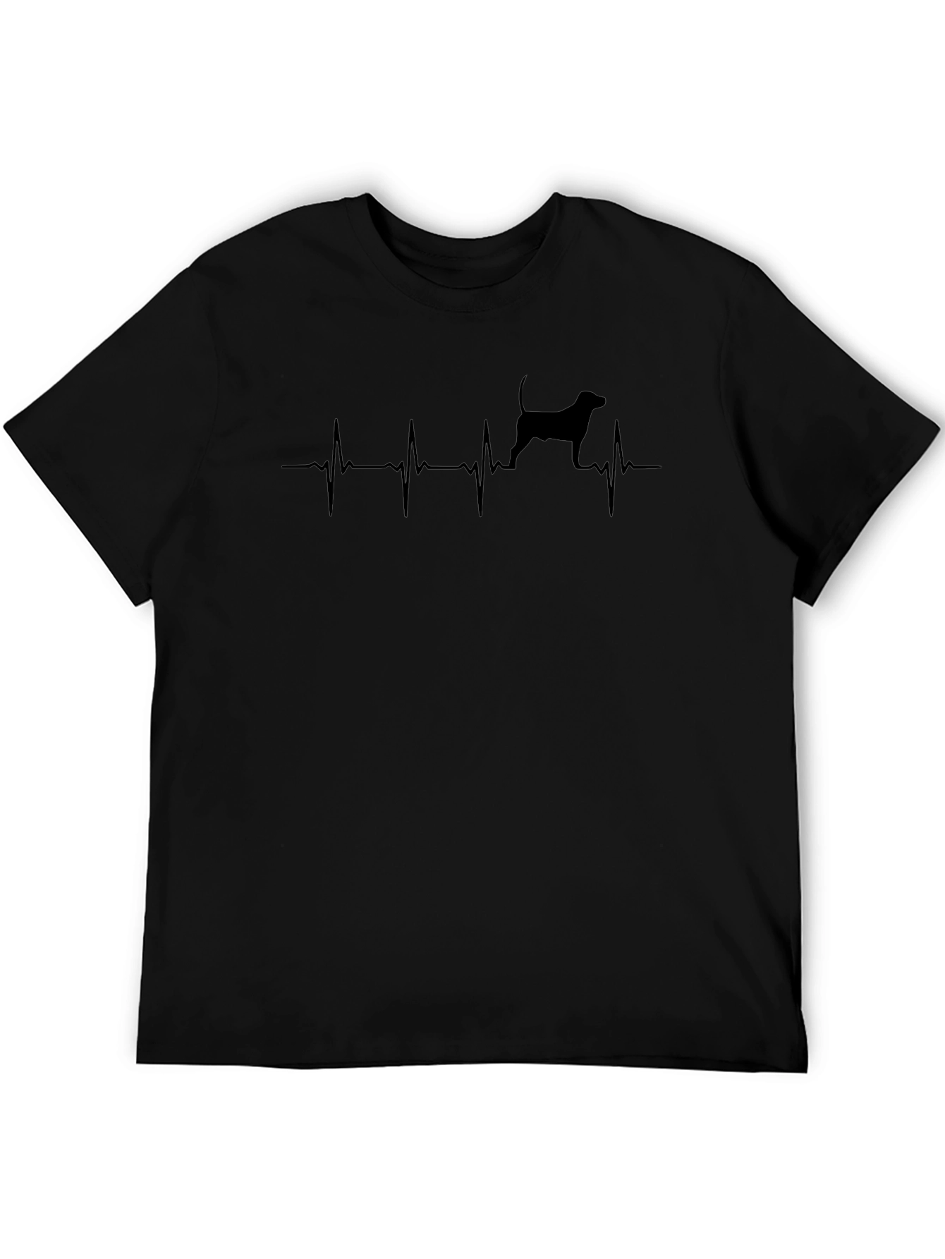 Dog Heartbeat T-Shirt - Black Graphic Tee