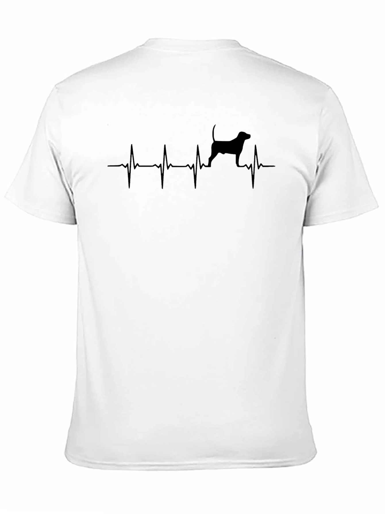 Dog Heartbeat T-Shirt - Black Graphic Tee
