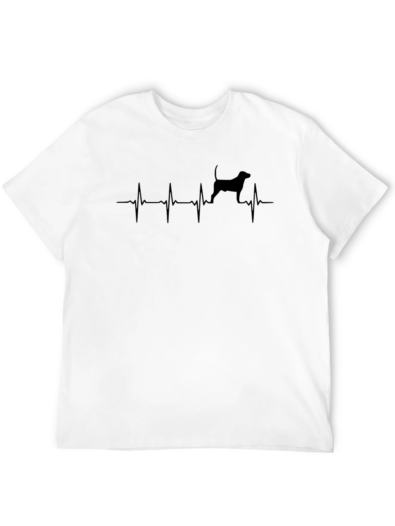 Dog Heartbeat T-Shirt - Black Graphic Tee