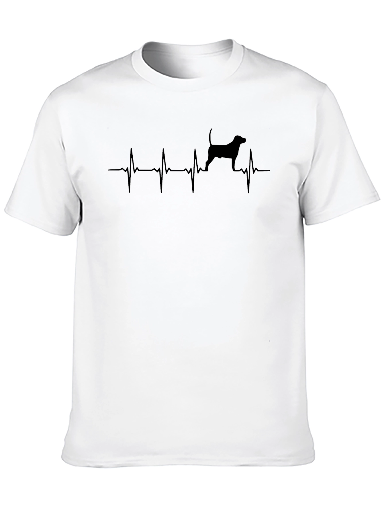 Dog Heartbeat T-Shirt - Black Graphic Tee