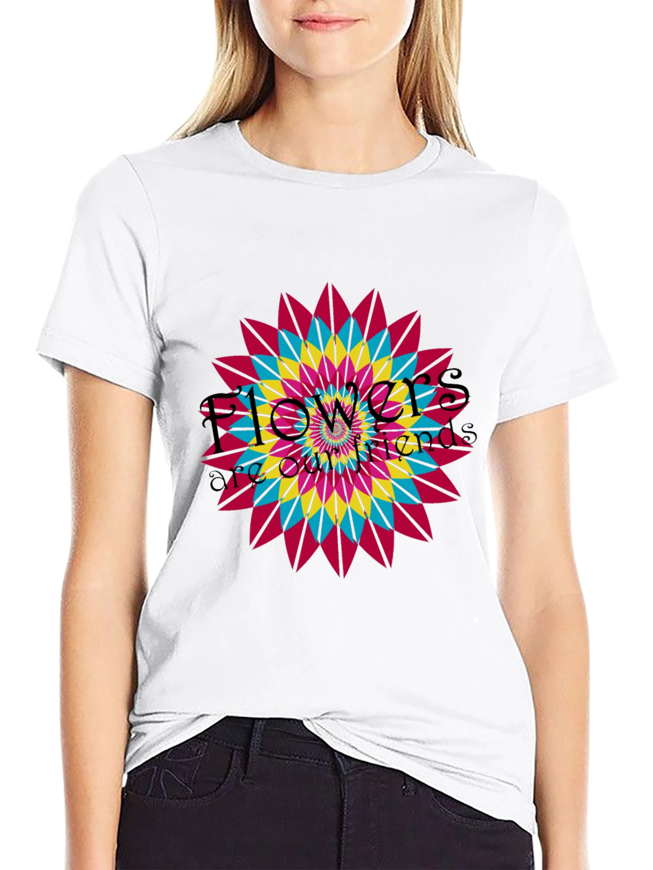 Floral Mandala Graphic T-Shirt - Vibrant Design
