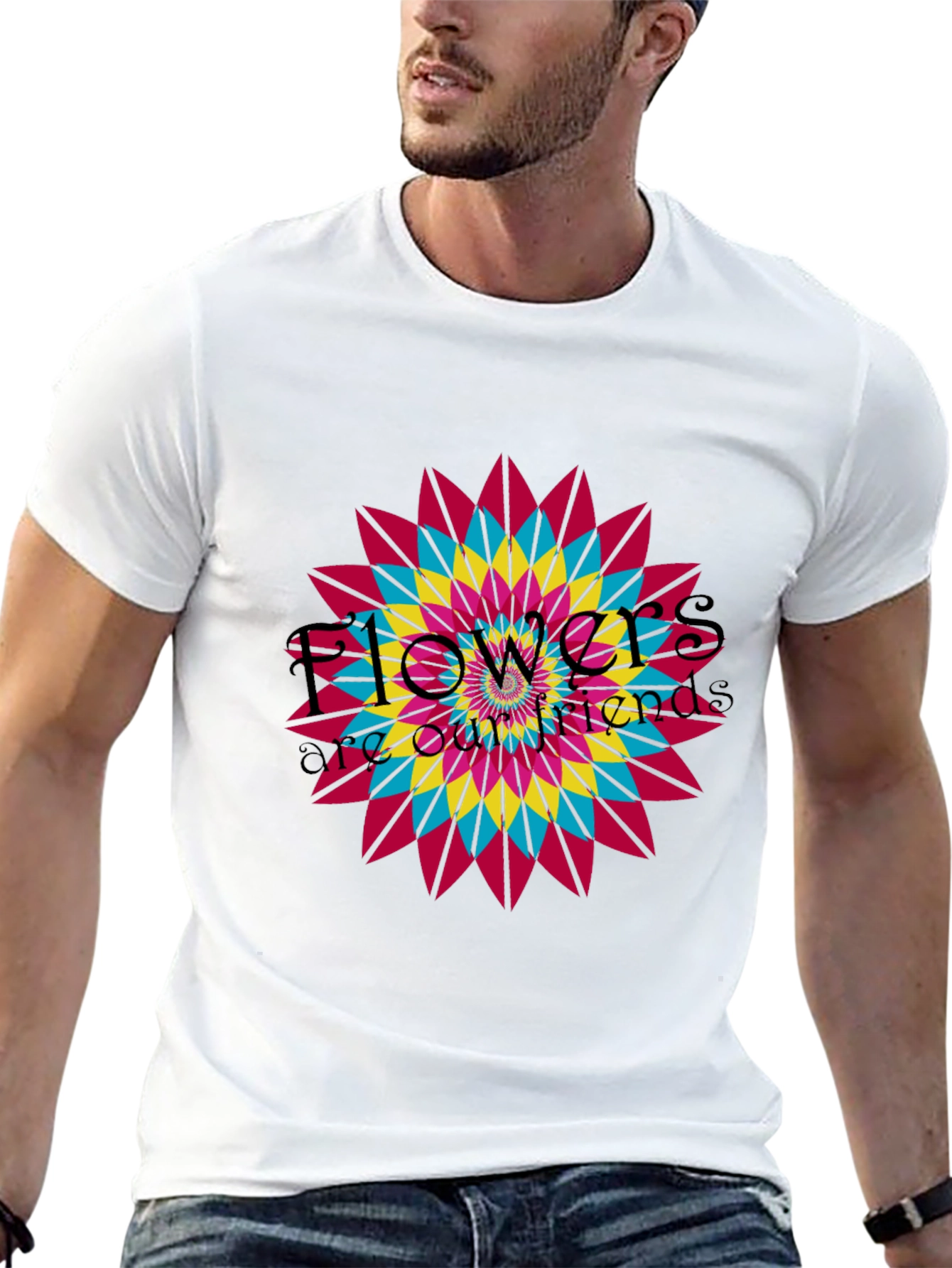 Floral Mandala Graphic T-Shirt - Vibrant Design
