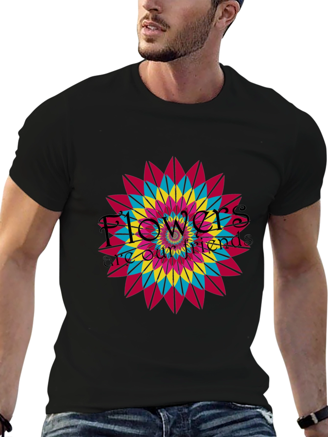 Floral Mandala Graphic T-Shirt - Vibrant Design