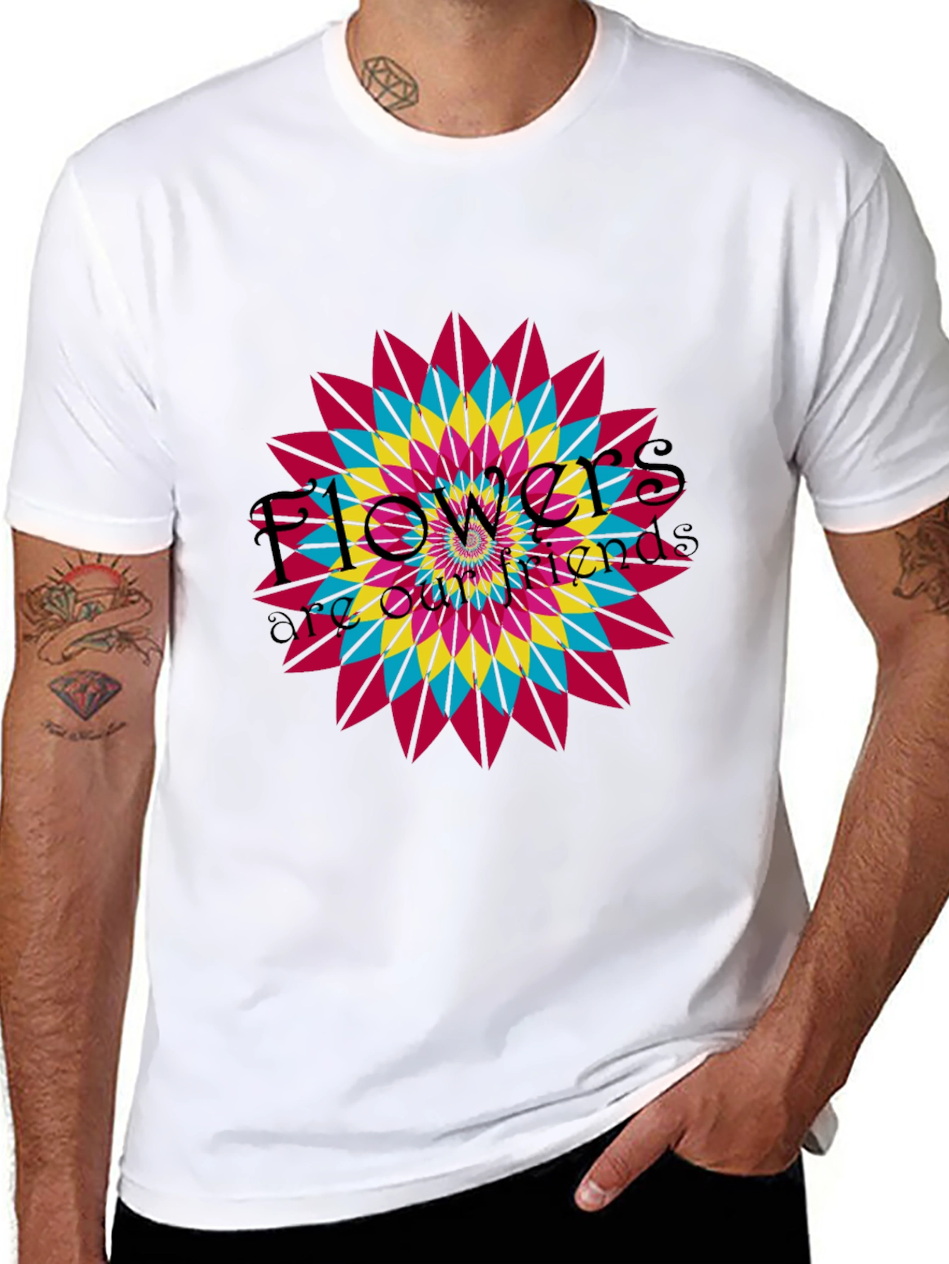 Floral Mandala Graphic T-Shirt - Vibrant Design