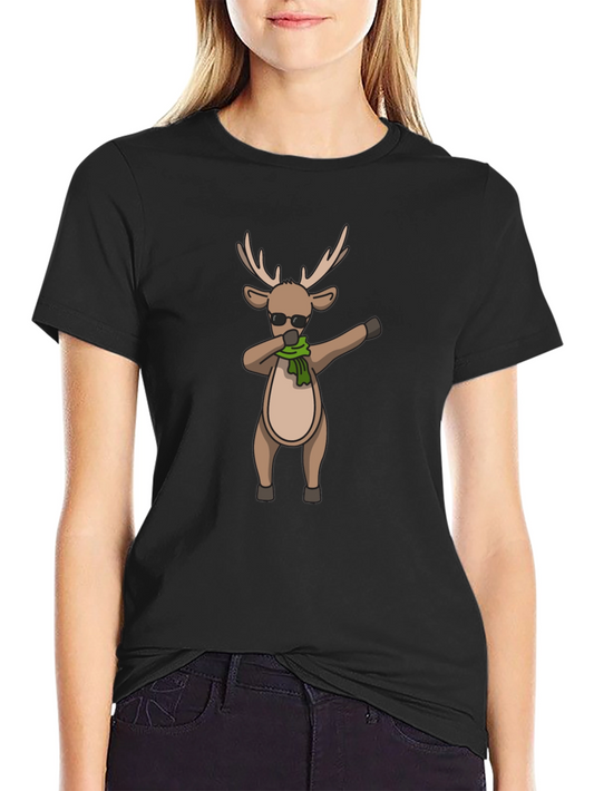 Dabbing Reindeer Graphic Tee - Holiday Style