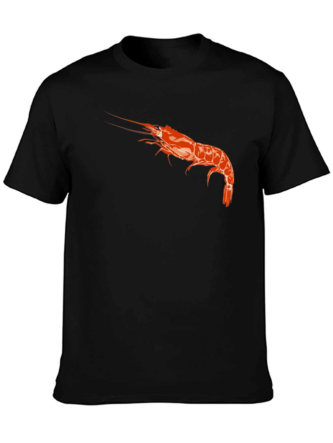 Shrimp Graphic Black T-Shirt