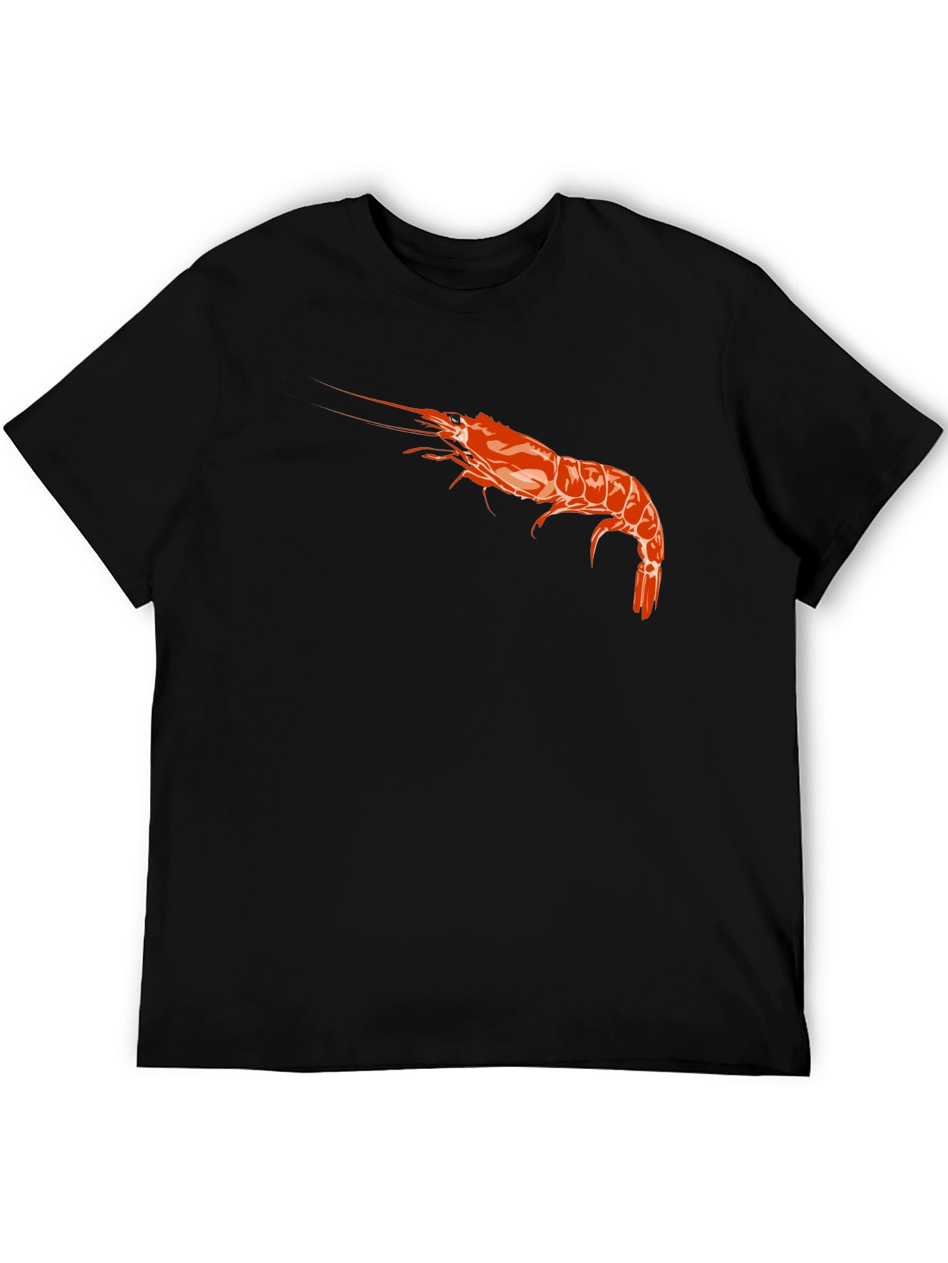 Shrimp Graphic Black T-Shirt