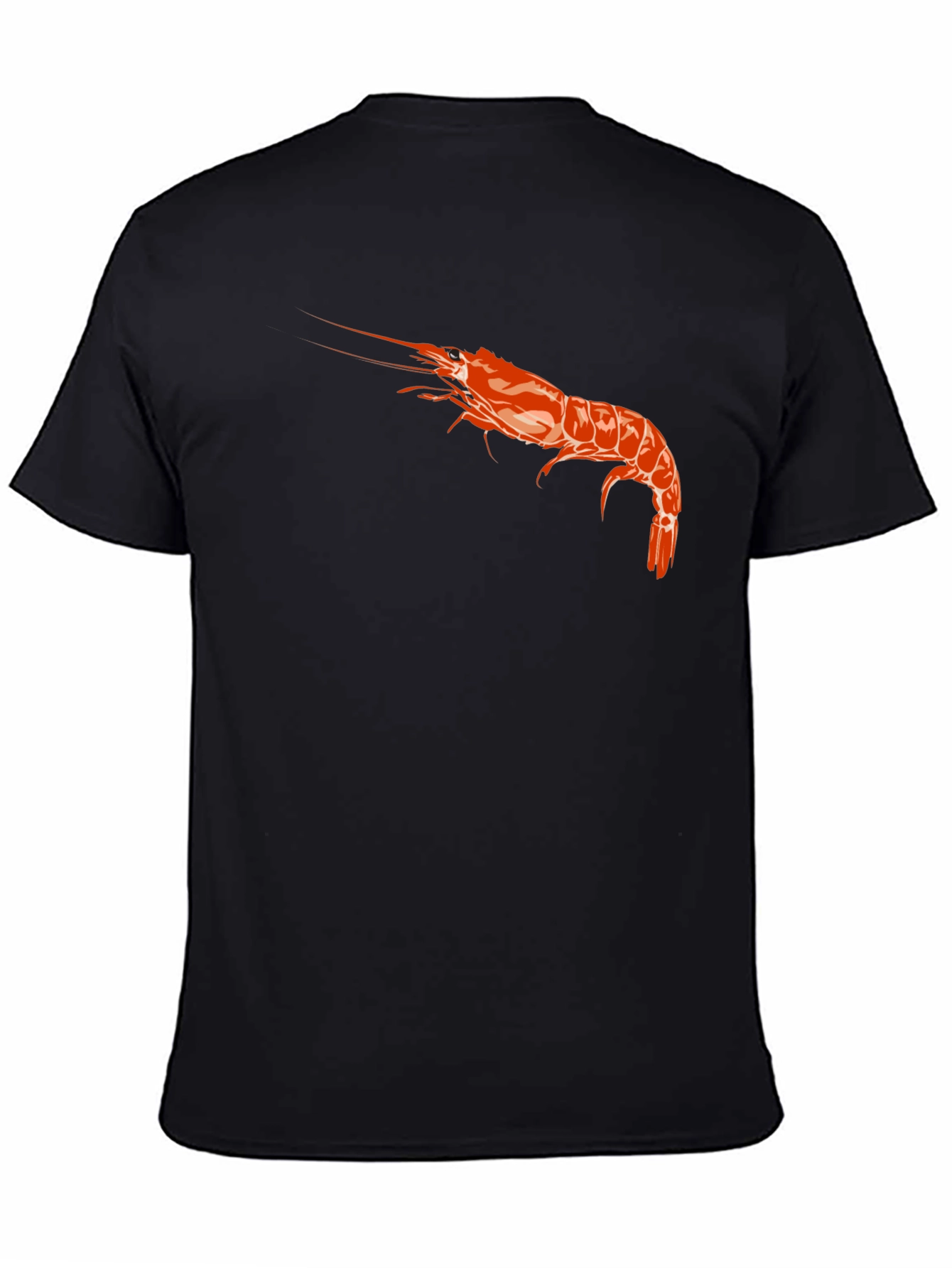 Shrimp Graphic Black T-Shirt