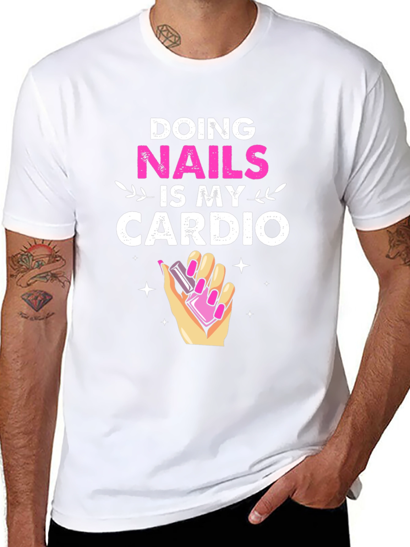 Nails is My Cardio T-Shirt Funny Manicure Gift