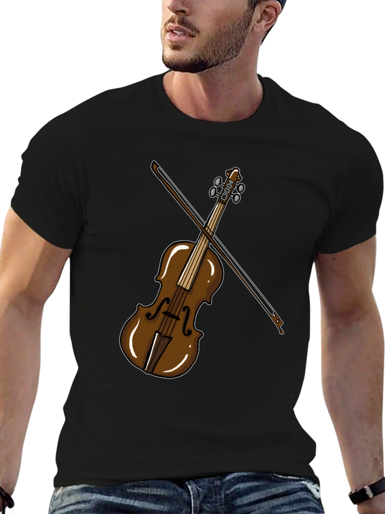Violin Graphic T-Shirt - Music Lover Tee