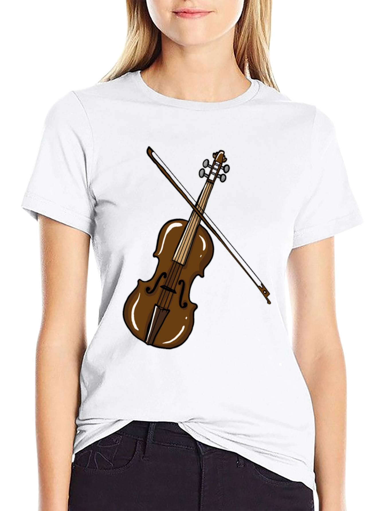 Violin Graphic T-Shirt - Music Lover Tee