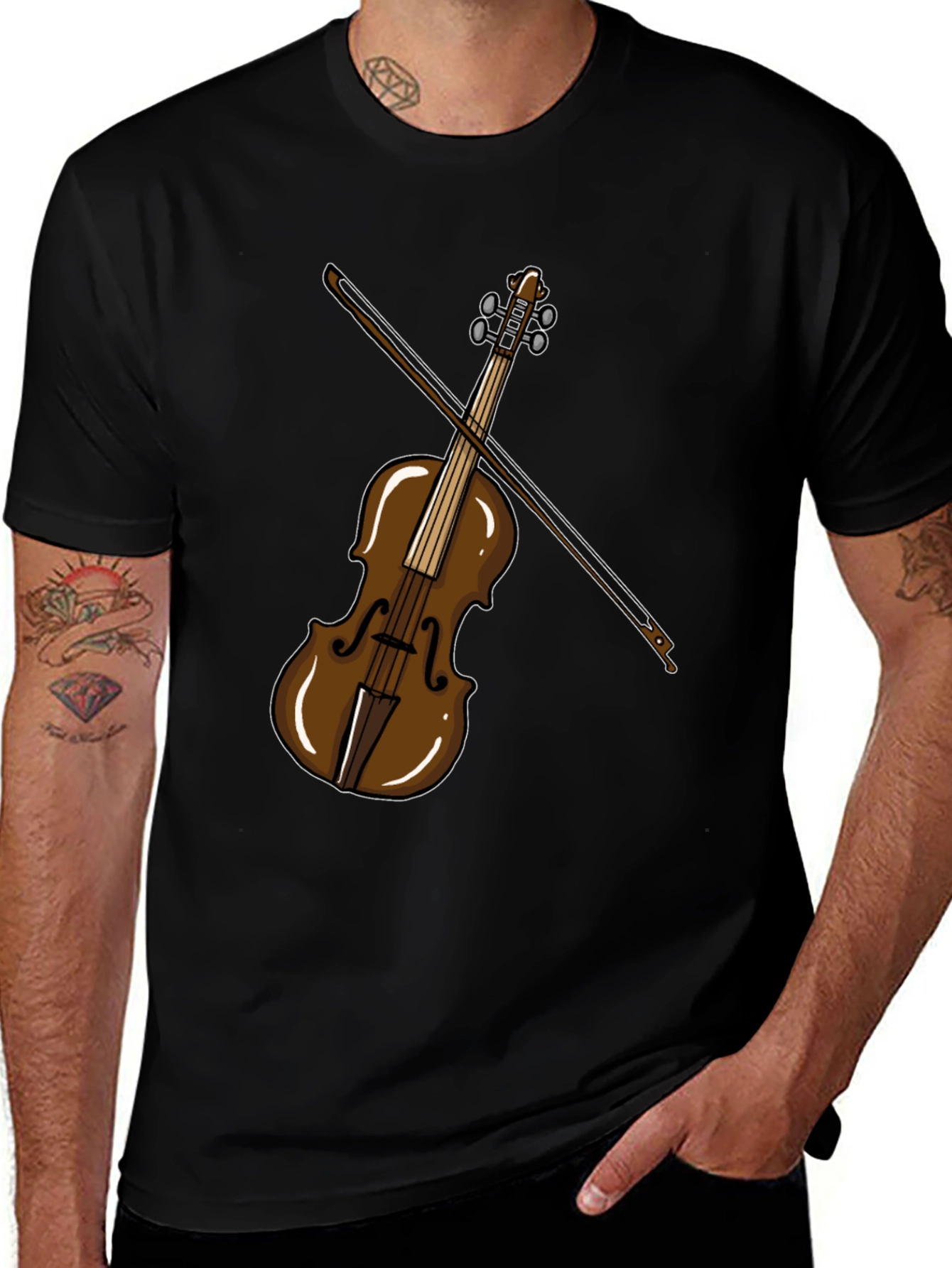 Violin Graphic T-Shirt - Music Lover Tee