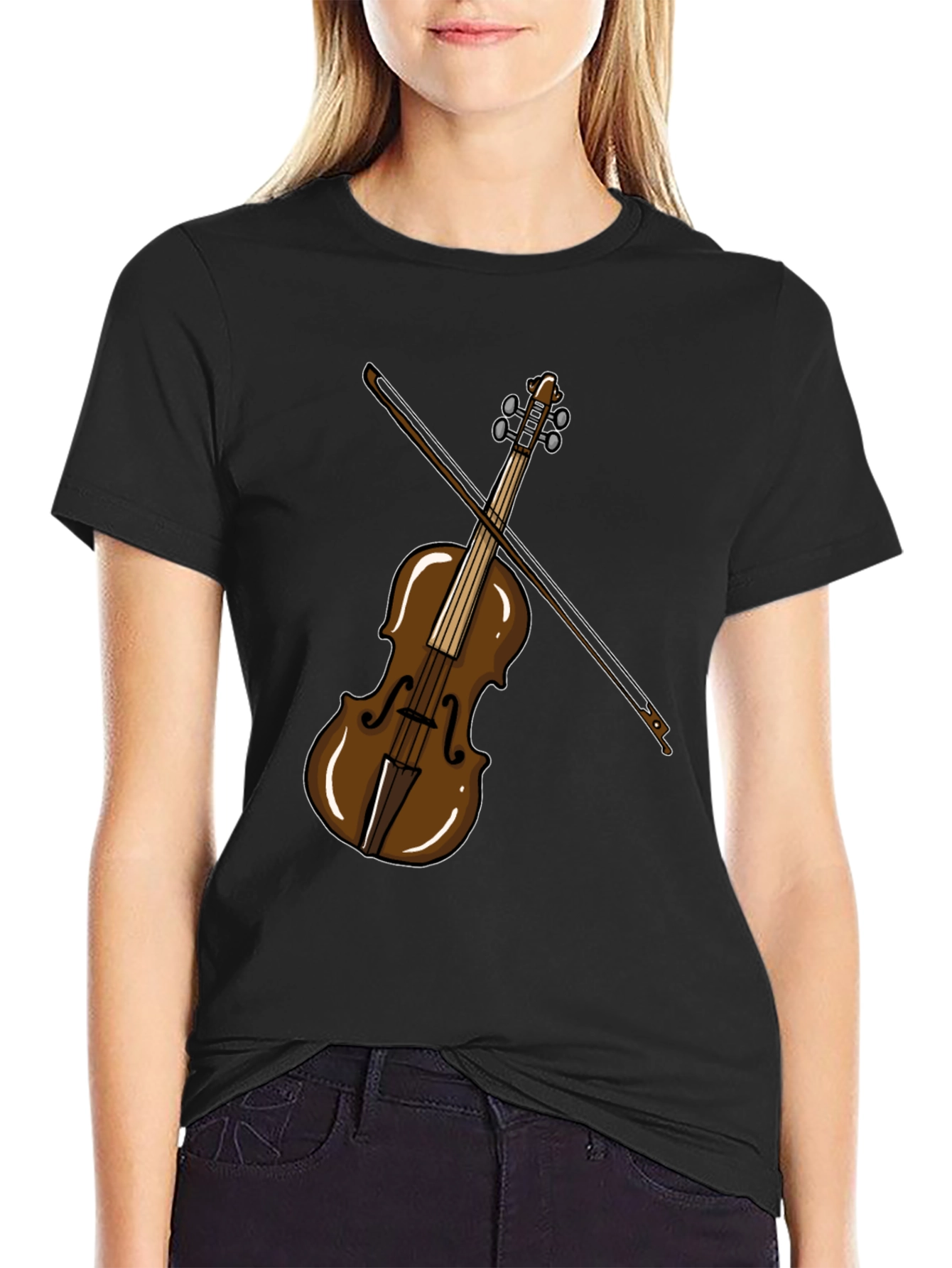 Violin Graphic T-Shirt - Music Lover Tee