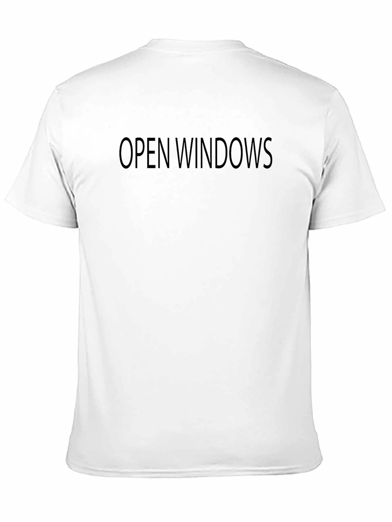 Open Windows Black T-Shirt - Modern Design