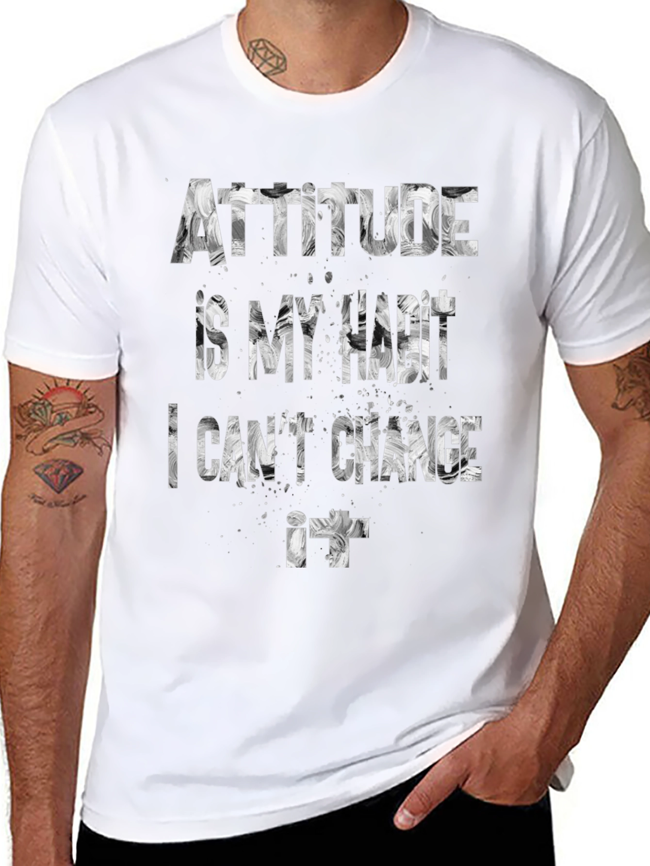Attitude is My Habit Mens Graphic Tee